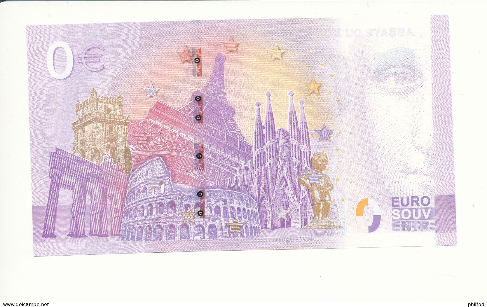 Billet Touristique 0 Euro - ABBAYE DU MONT-SAINT-MICHEL - UEBF - 2023-3 - N° 115014 - Altri & Non Classificati