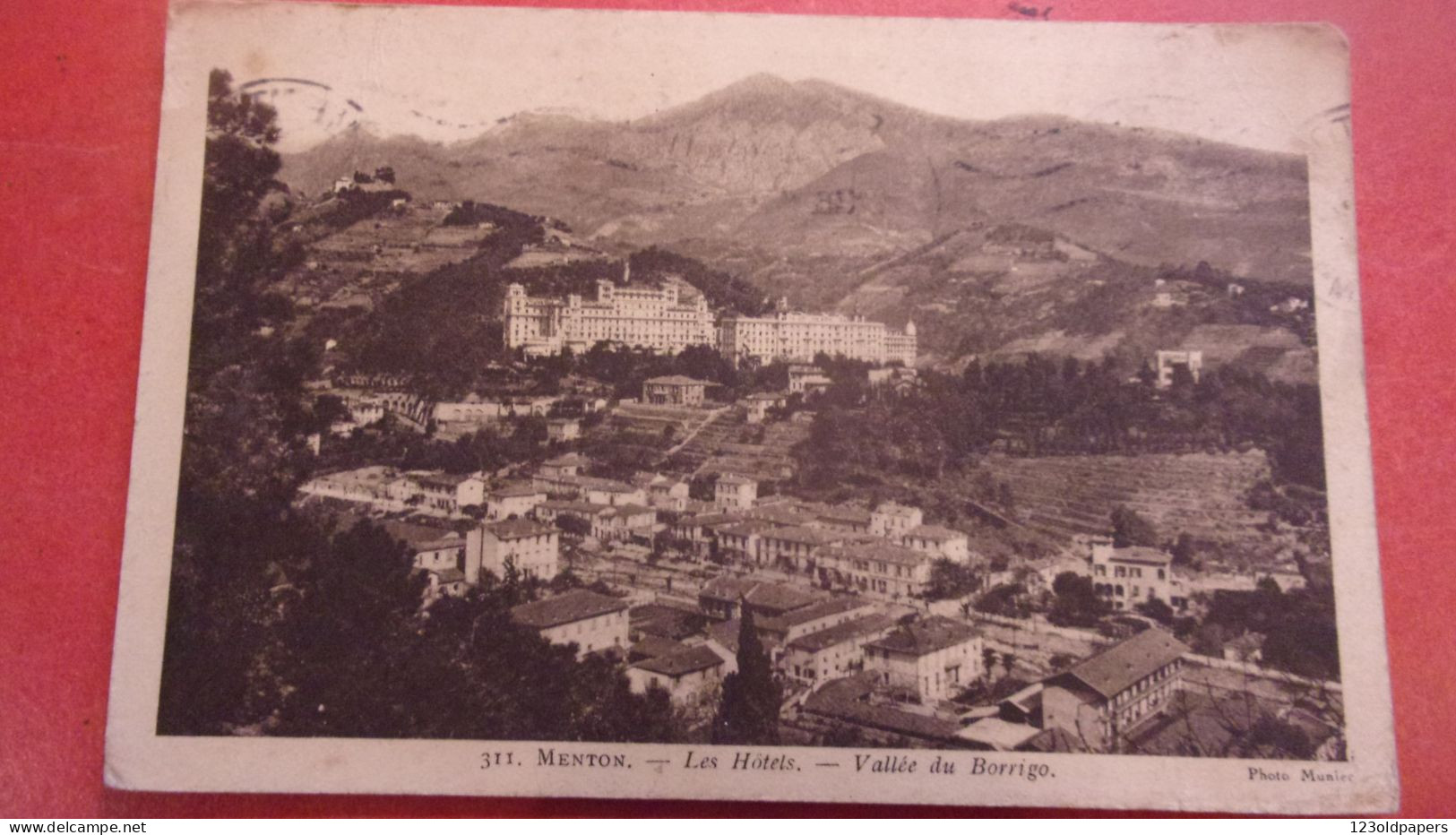 MENTON LES HOTELS VALLEE DU BORRIGO 1946 - Menton