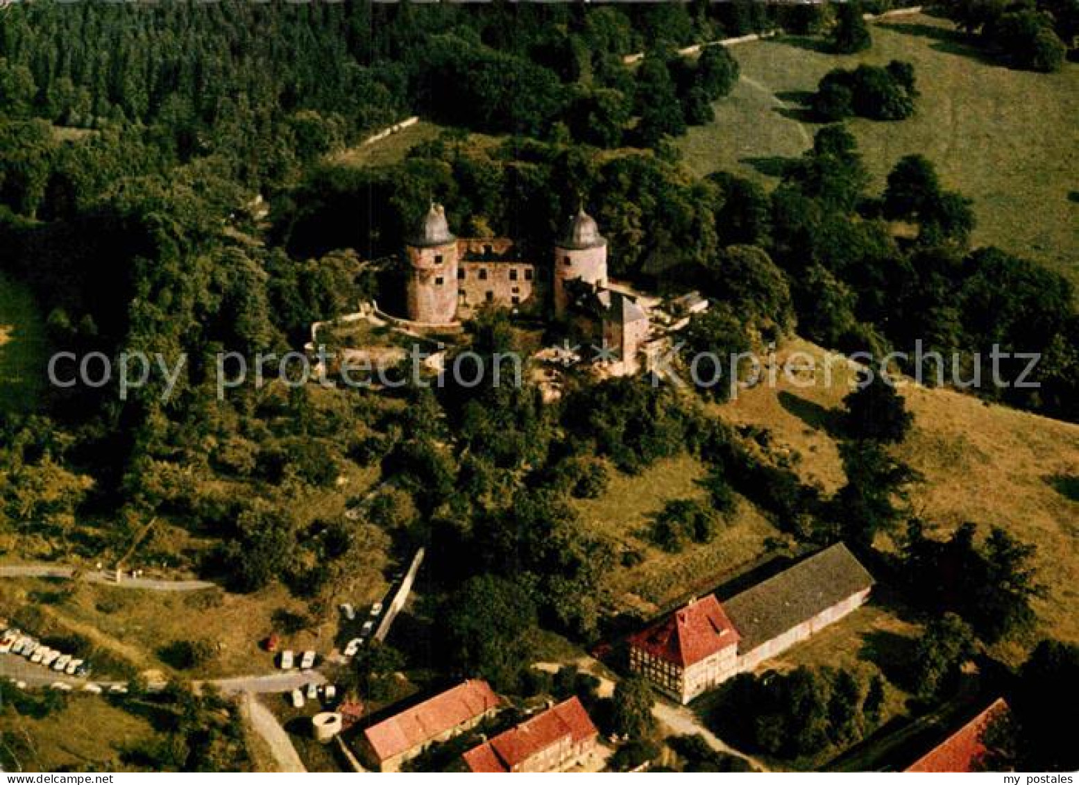 72911909 Sababurg Fliegeraufnahme Dornroeschenschloss  Hofgeismar - Hofgeismar