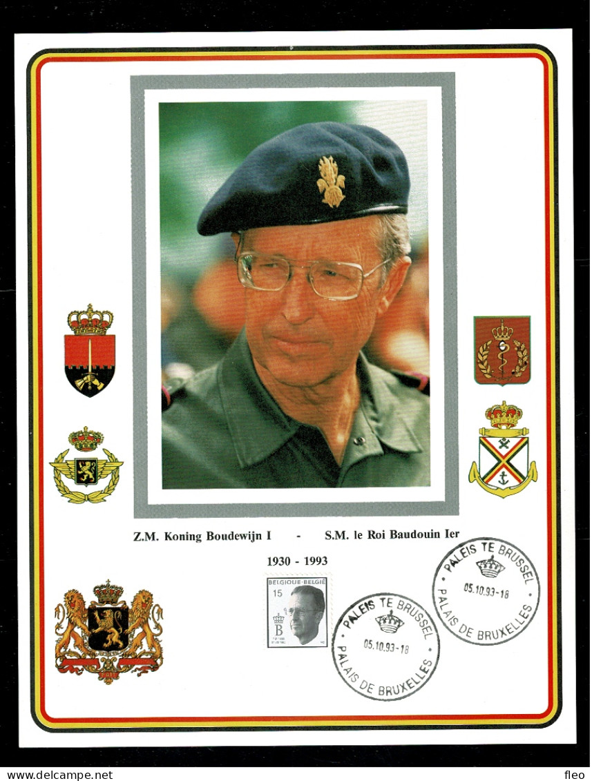 1993 2520 Mil.carte Filatelic Souvenir :  Koning Boudewijn /Roi Baudouin - Gedenkdokumente