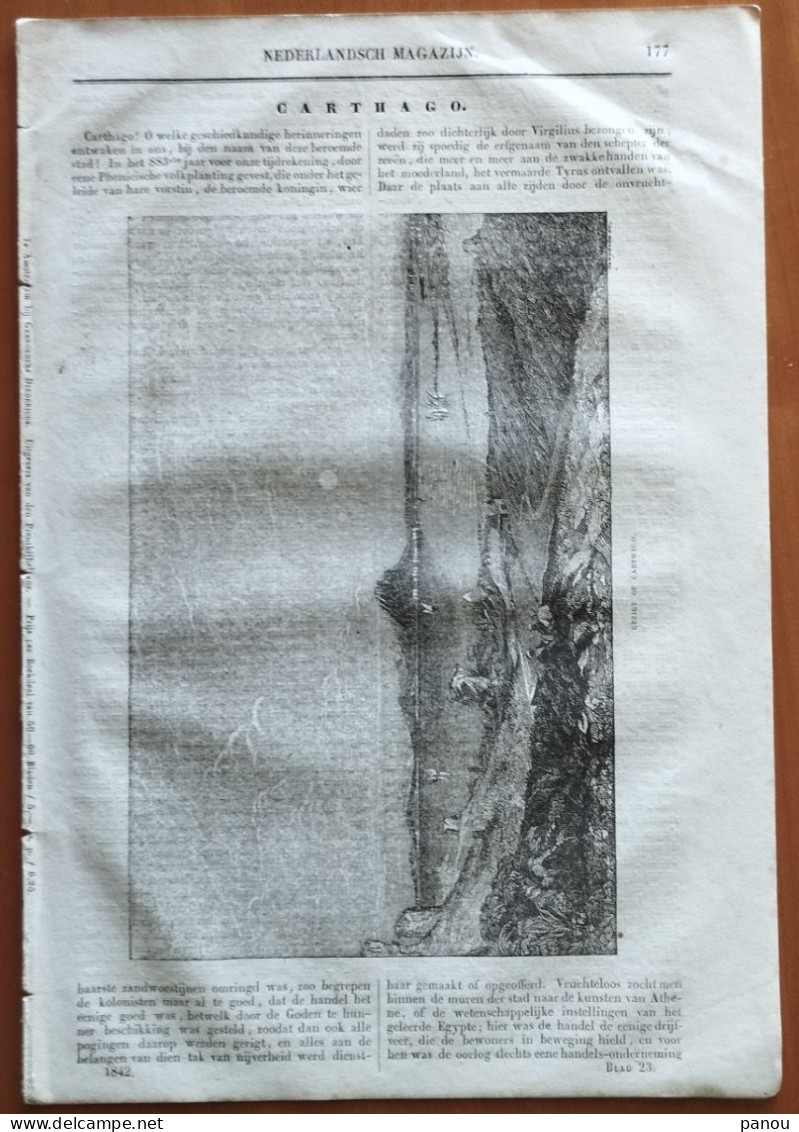 NEDERLANDSCH MAGAZIJN 1842. CARTHAGO CARTHAGE TUNIS TUNISIE TUNISIA. BINNENALSTER INNERALSTER HAMBURG ? - Sonstige & Ohne Zuordnung