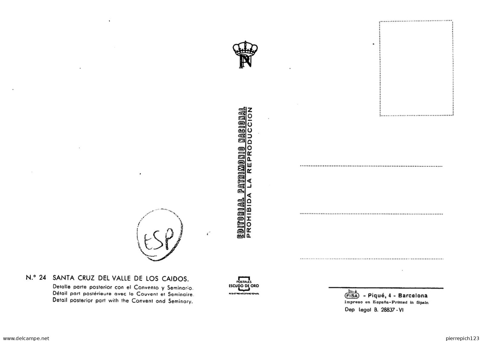 Santa Cruz Del Valle - Détail Partie Postérieure Avec Le Couvet Et Le Séminaire - Autres & Non Classés