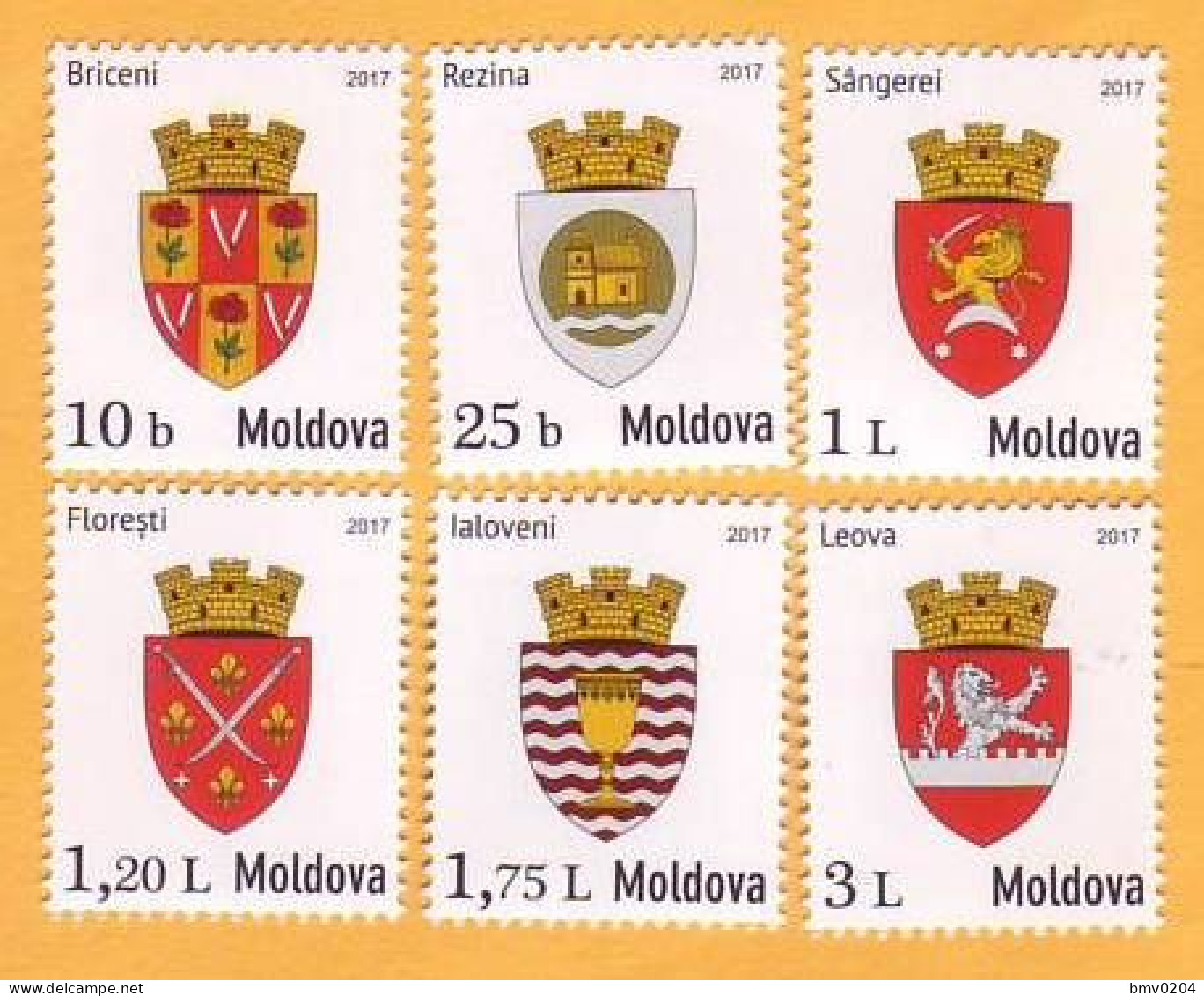 2017  Moldova Emblems Of Settlements Of Moldova. Standard Coats Of Arms 6v Mint - Francobolli