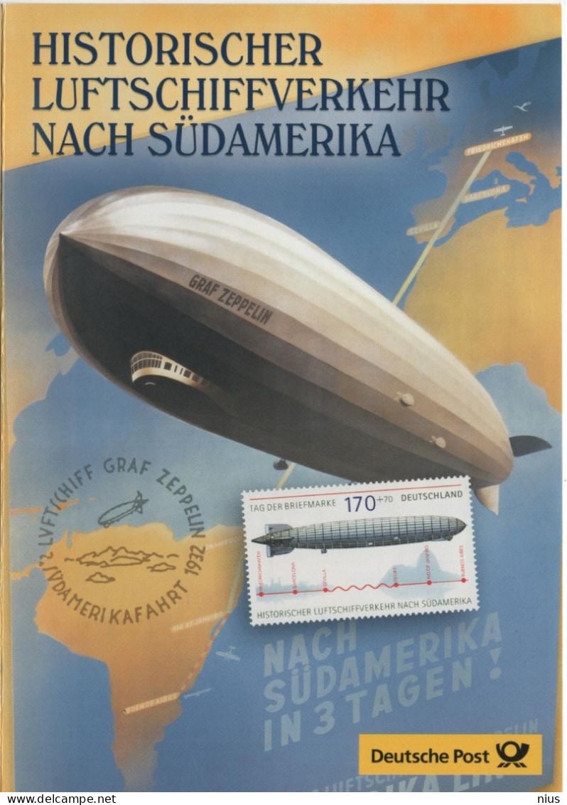 Germany Deutschland 2007 Tag Der Briefmarke, Stamp Day, Luftschiff Graf Zeppelin, Airship Aviation, Canceled In Berlin - 2001-2010