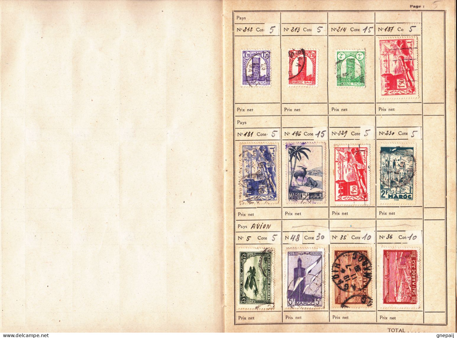 Lot de 144 timbres Maroc et Algérie