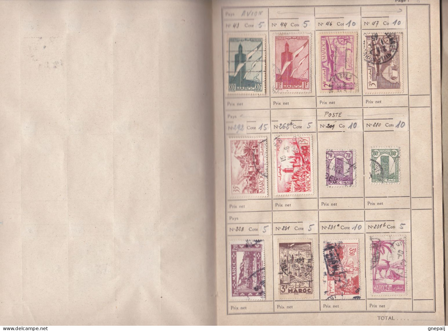 Lot de 144 timbres Maroc et Algérie