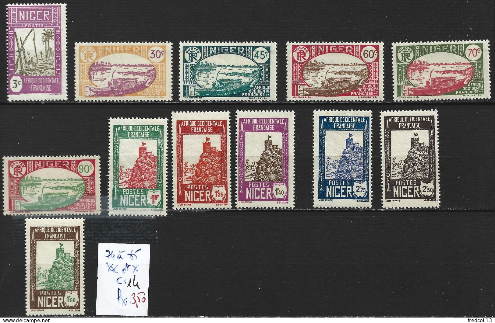 NIGER FRANCAIS 74 à 85 ** ( 74-83 : * ) Côte 14 € - Unused Stamps