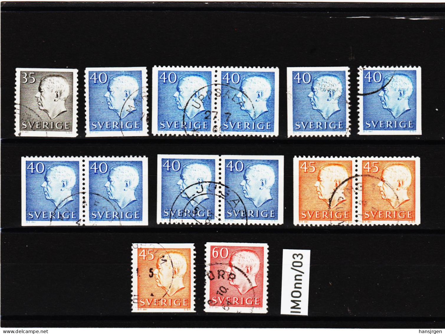 IMOnn/03 SCHWEDEN 1964 Michl 521/24  4 PAARE Katalogpreis 22,00 € Gestempelt  ZÄHNUNG Und STEMPEL SIEHE ABBILDUNG - Usati