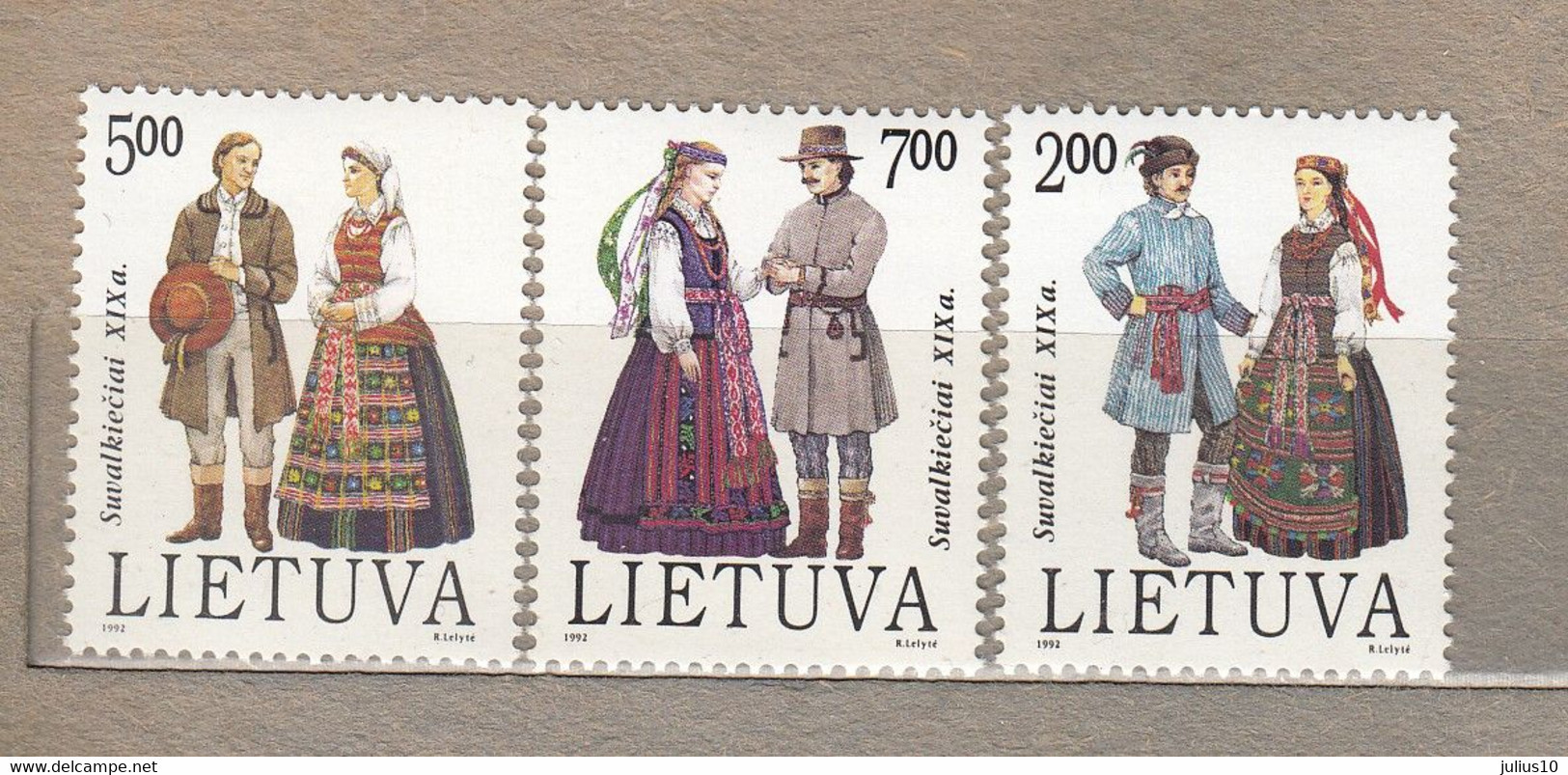 LITHUANIA 1992 National Costumes Suvalkija MNH(**) Mi 508-510 #LT603 - Litauen