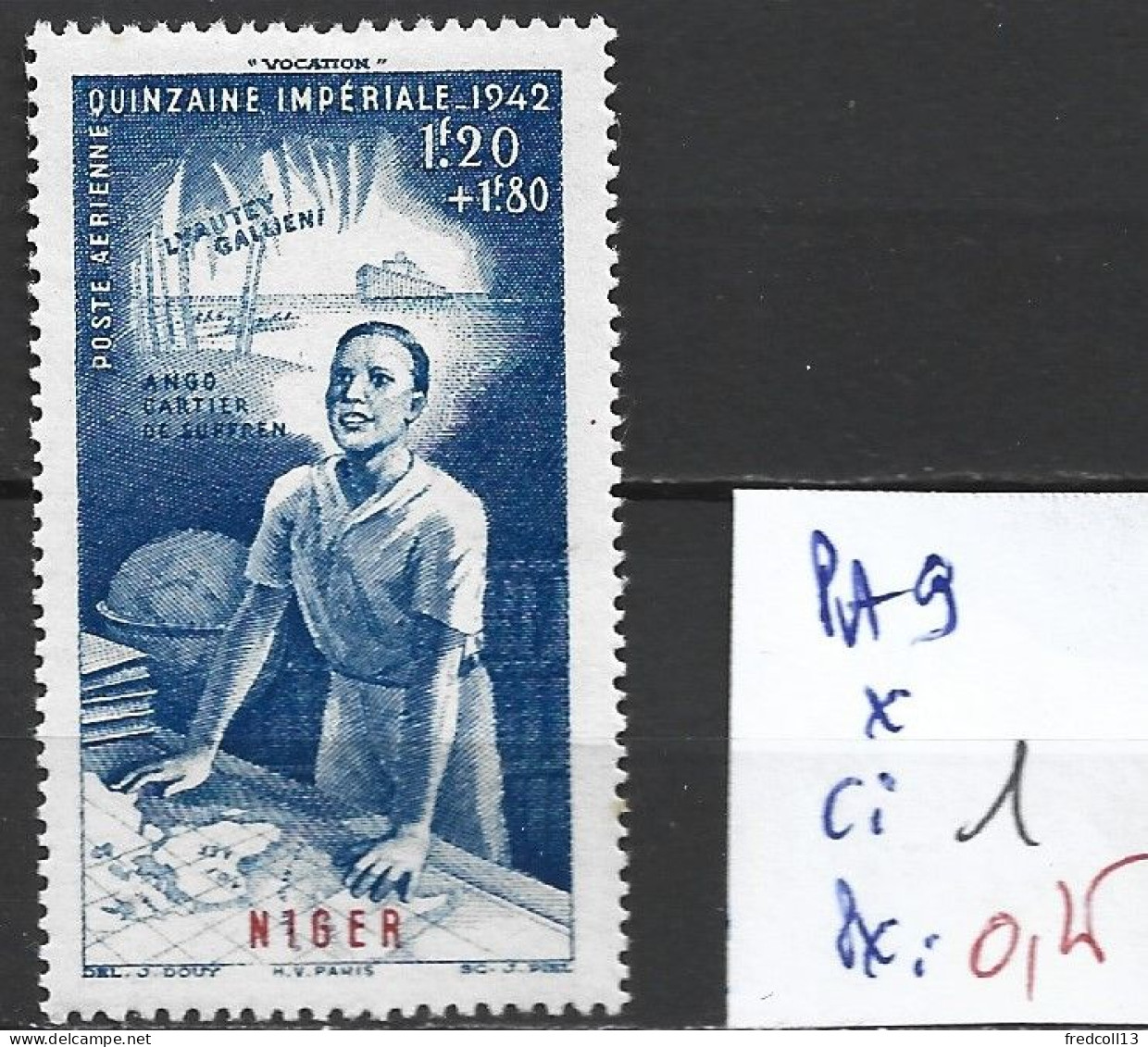 NIGER FRANCAIS PA 9 * Côte 1 € - Unused Stamps