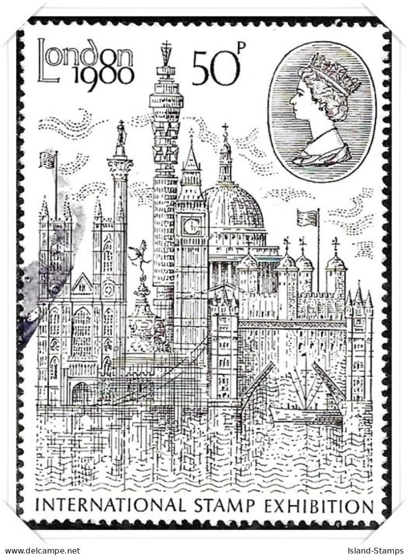 1980 London Exhibition 50p (4) Fine Used Hrd3a - Usati