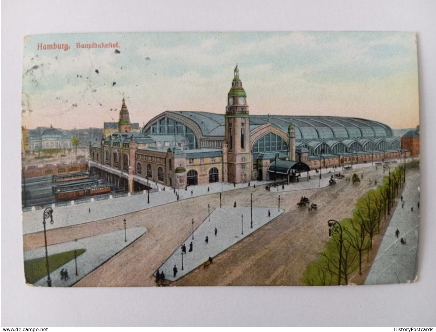 Hamburg, Hauptbahnhof, Gesamtansicht, 1908 - Mitte