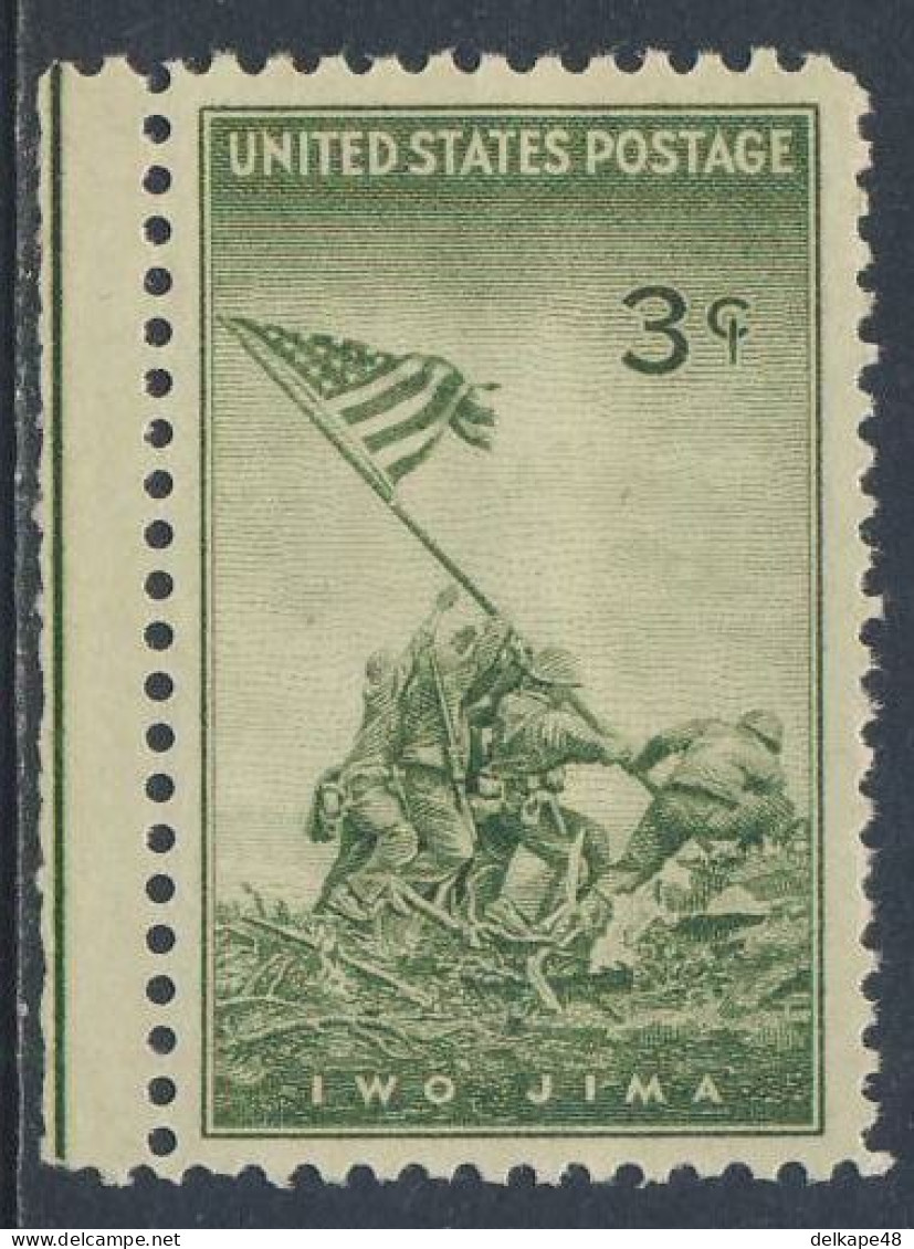 USA United States 1945 Mi 538 YT 481 Sc 929 SG 930 * Raising U.S.A. Flag At Iwo Jima - U.S. Marines / - Unused Stamps