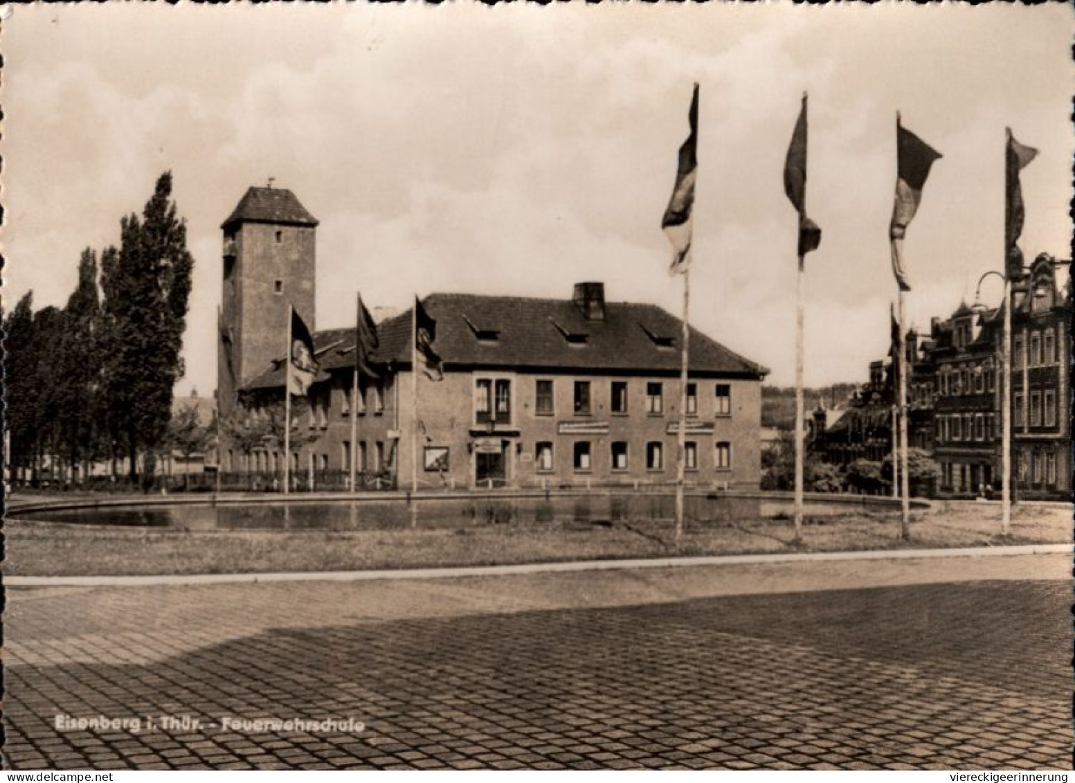 ! DDR Ansichtskarte Eisenberg In Thüringen, Feuerwehrschule - Eisenberg