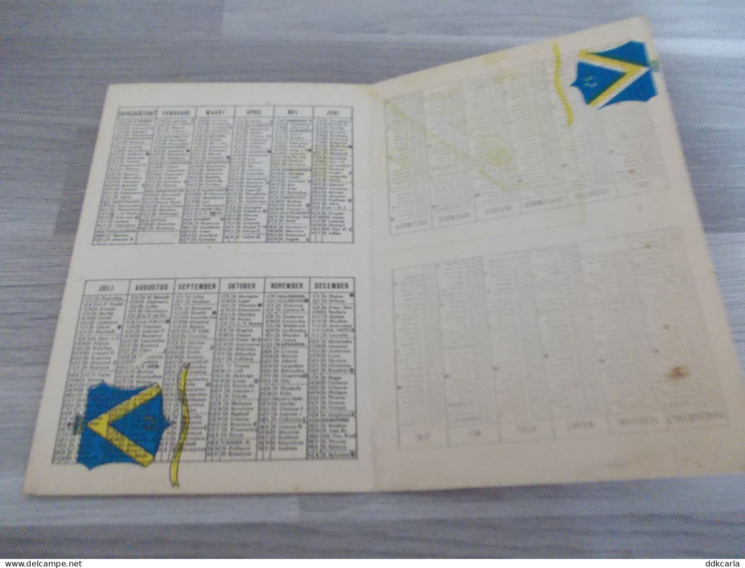 Oude Zak Kalender Uit 1967 - Dubbele Kalender - Kleinformat : 1961-70