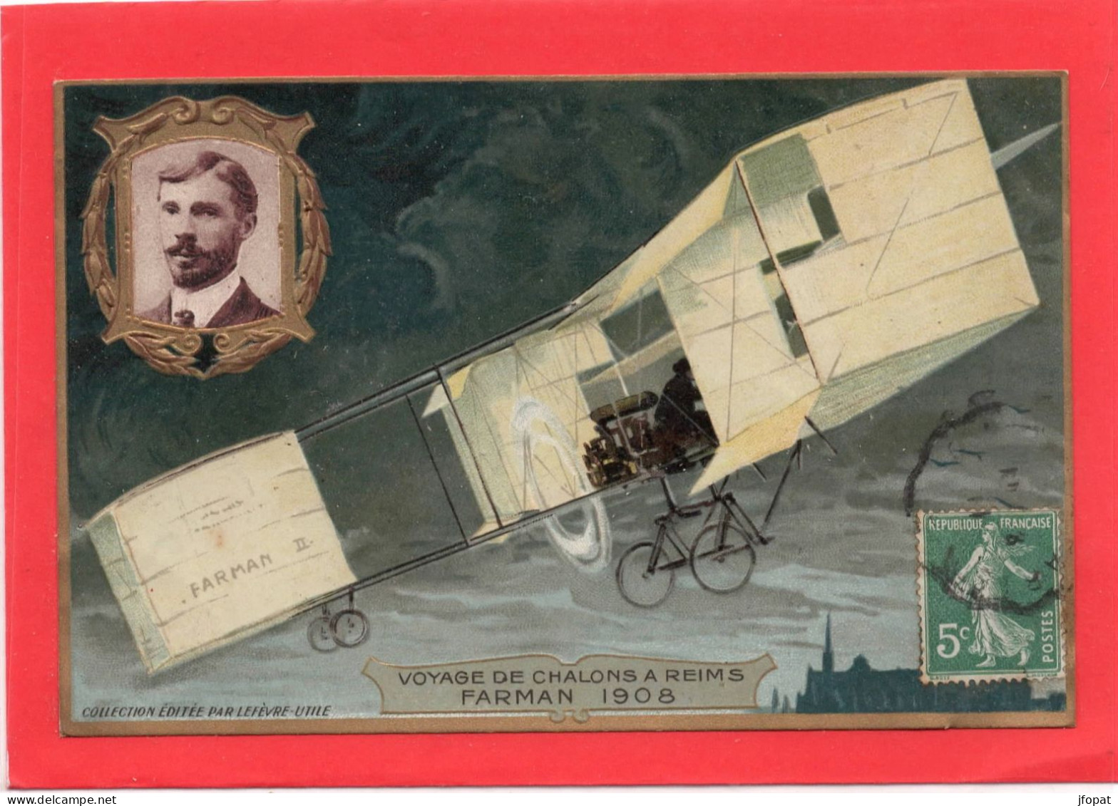 AVIATION - FARMAN 1908, Voyage De Chalons à Reims - Collections & Lots