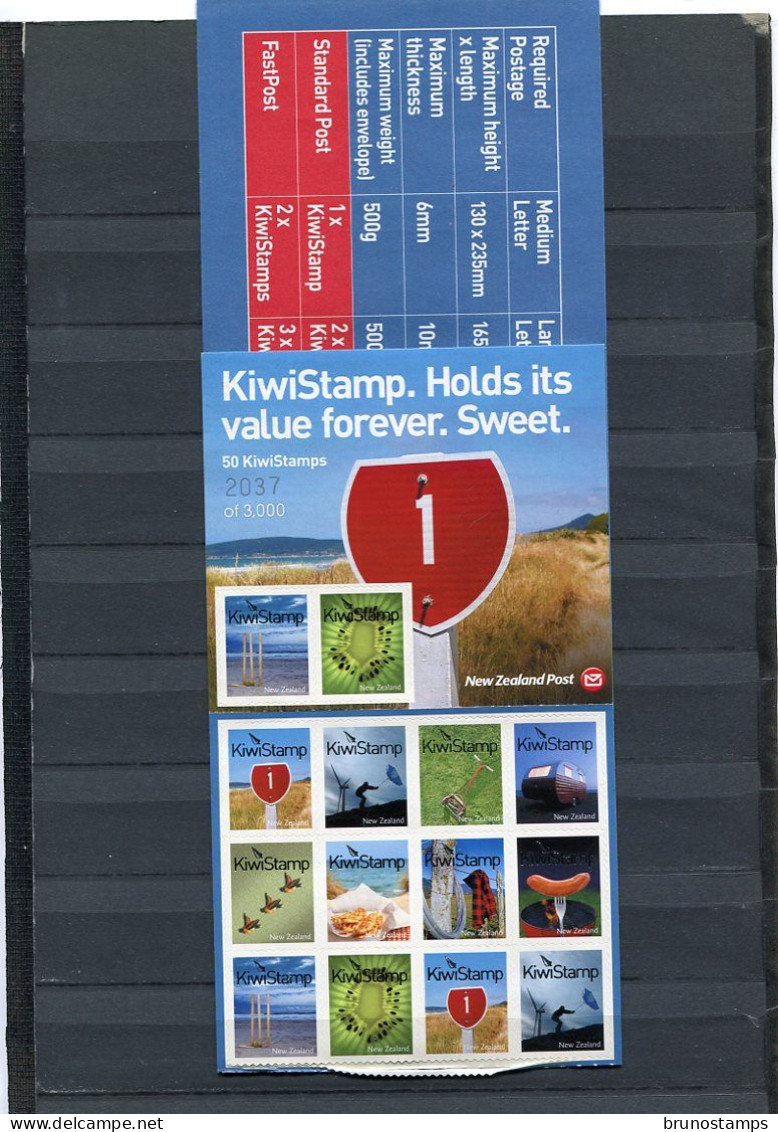 NEW ZEALAND - 2009  KIWISTAMP  SILVER  SELF ADHESIVE  BOOKLET OF 50   MINT NH - Neufs