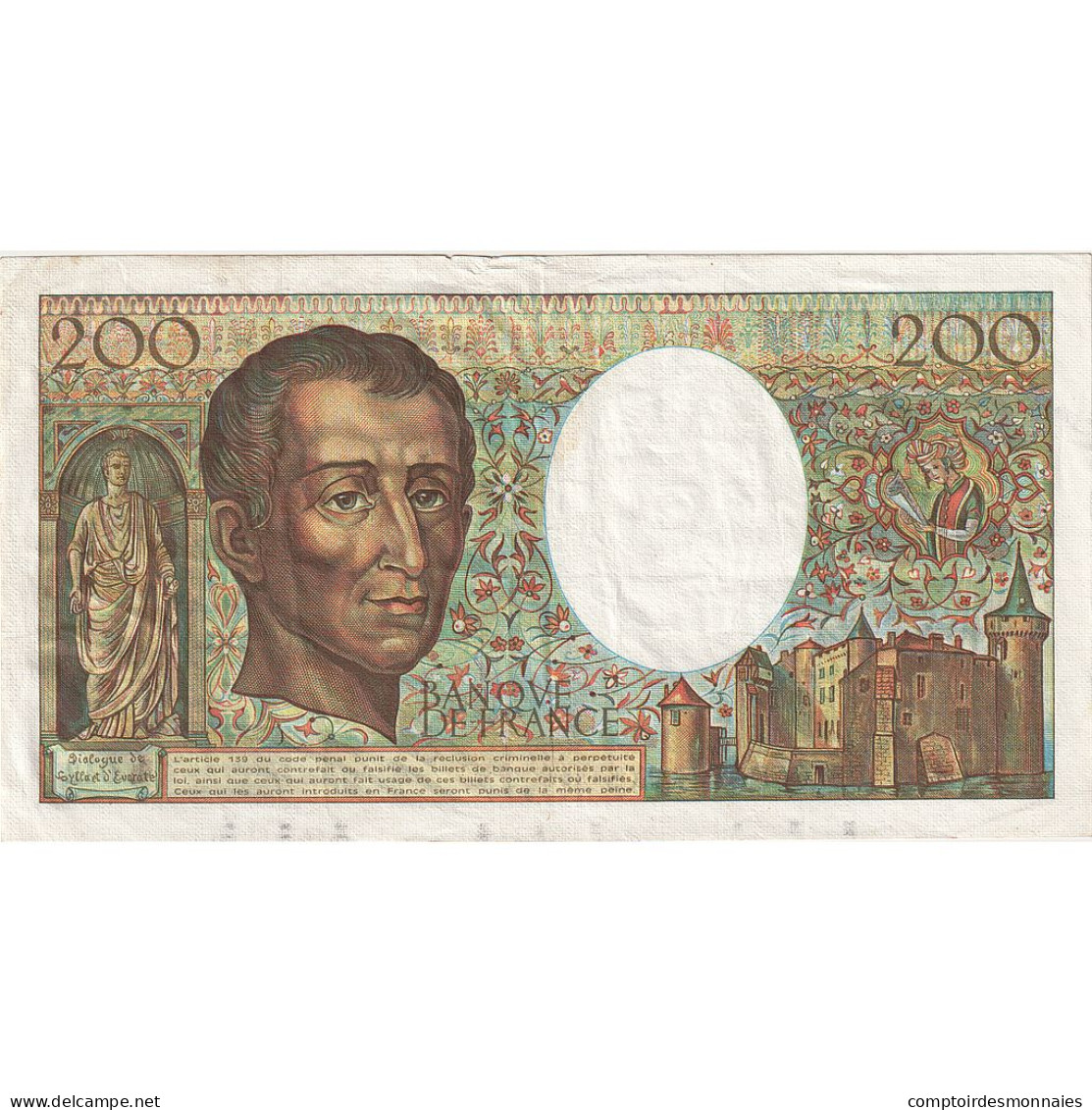 France, 200 Francs, Montesquieu, 1986, L.042, TB, Fayette:70.6, KM:155a - 200 F 1981-1994 ''Montesquieu''