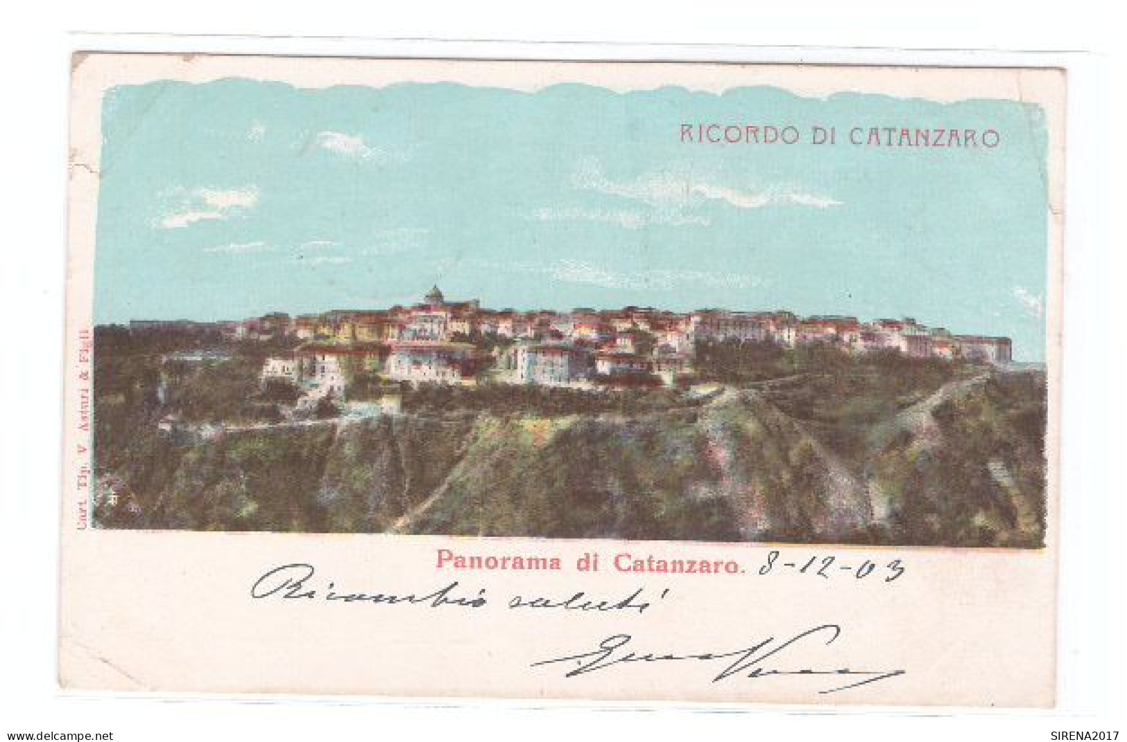 CATANZARO - PANORAMA E RICORDO - VIAGGIATA - Catanzaro