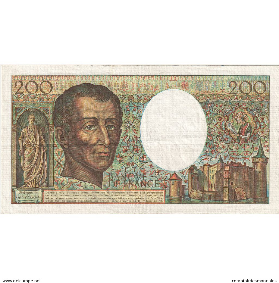 France, 200 Francs, Montesquieu, 1986, R.039, SUP, Fayette:70.6, KM:155a - 200 F 1981-1994 ''Montesquieu''