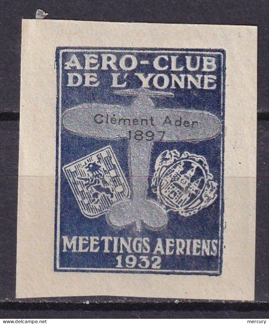 FRANCE - Vignette Aéro-club De L'Yonne En 1935 - Aviation