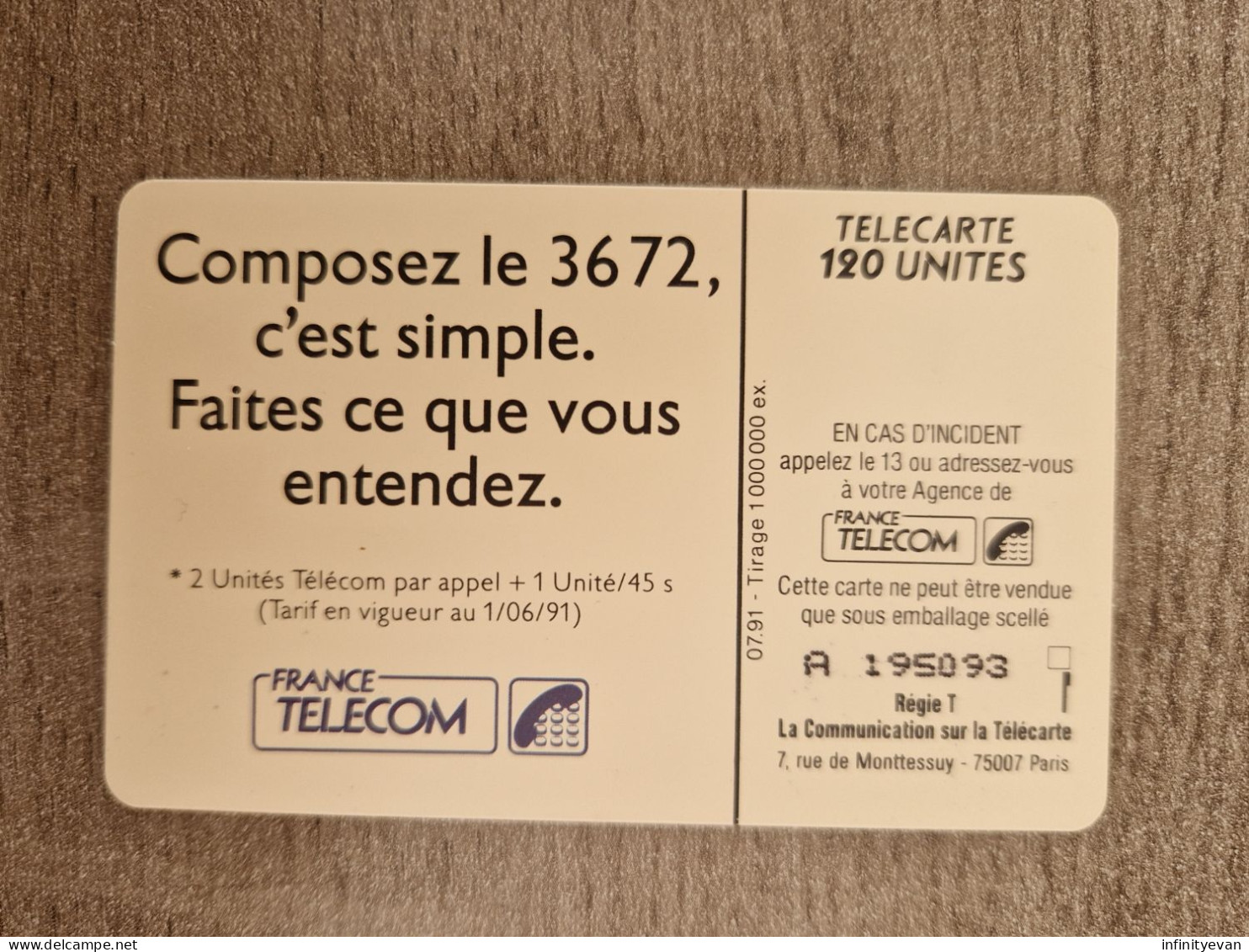 F166A - MEMOPHONE 120 SO3 SANS CADRE - 1991