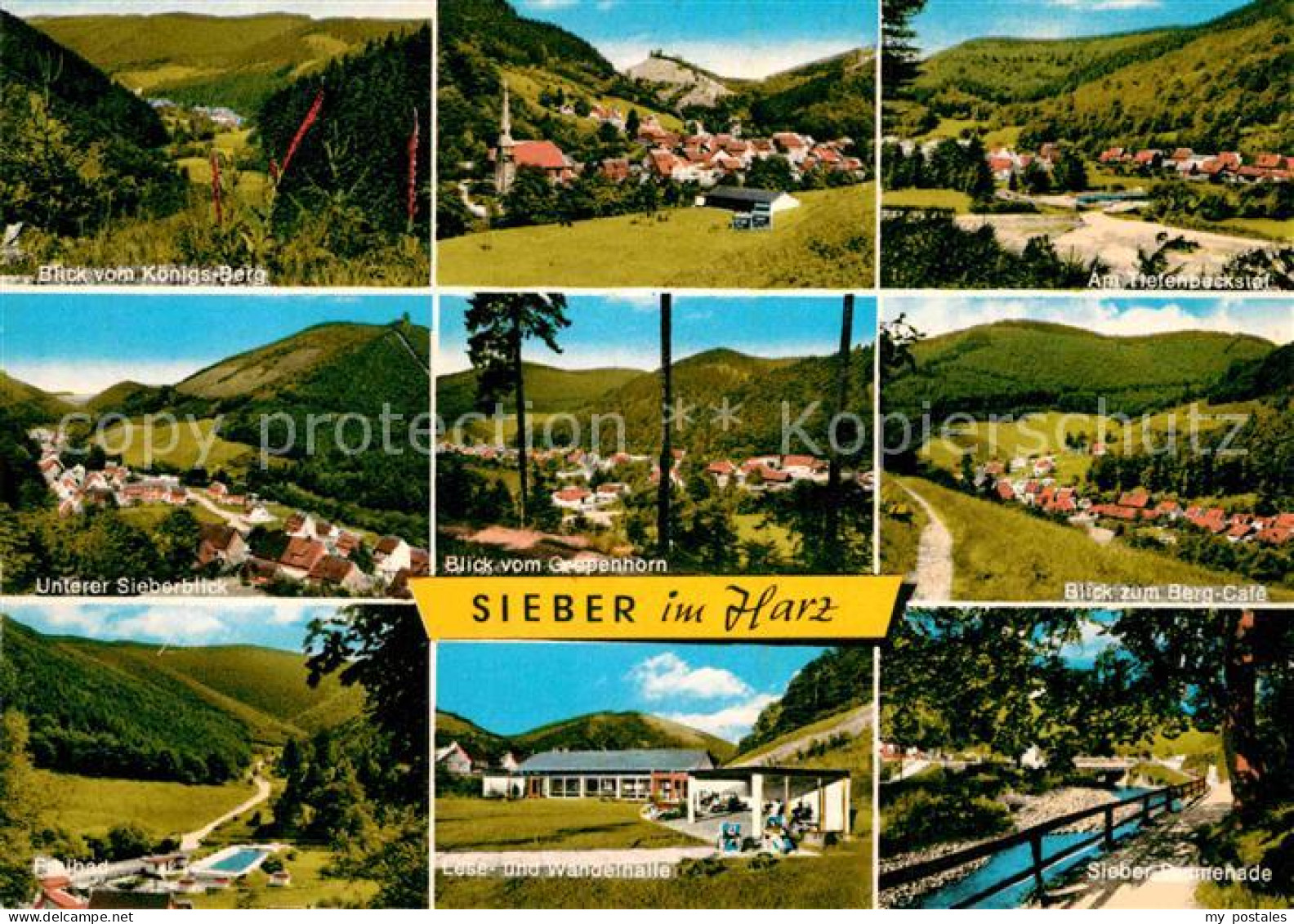 72904690 Sieber Blick Vom Koenigs Berg Freibad Berg Cafe Lese- Und Wandelhalle S - Herzberg