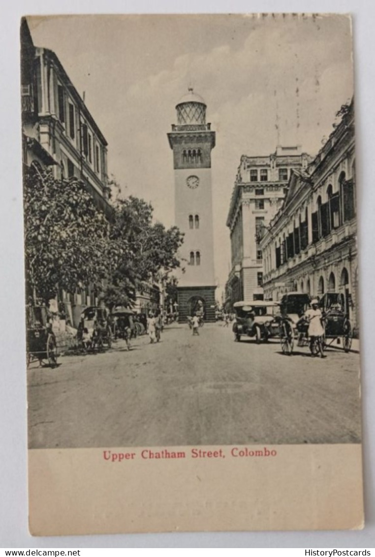 Upper Chatham Street, Colombo, Ceylon, Sri Lanka, 1923 - Sri Lanka (Ceylon)