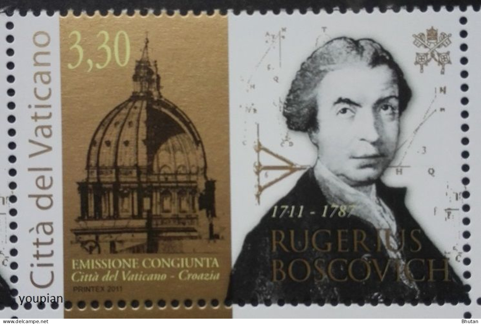 Vatican 2011, Rugerius Boscovich, MNH Single Stamp - Neufs