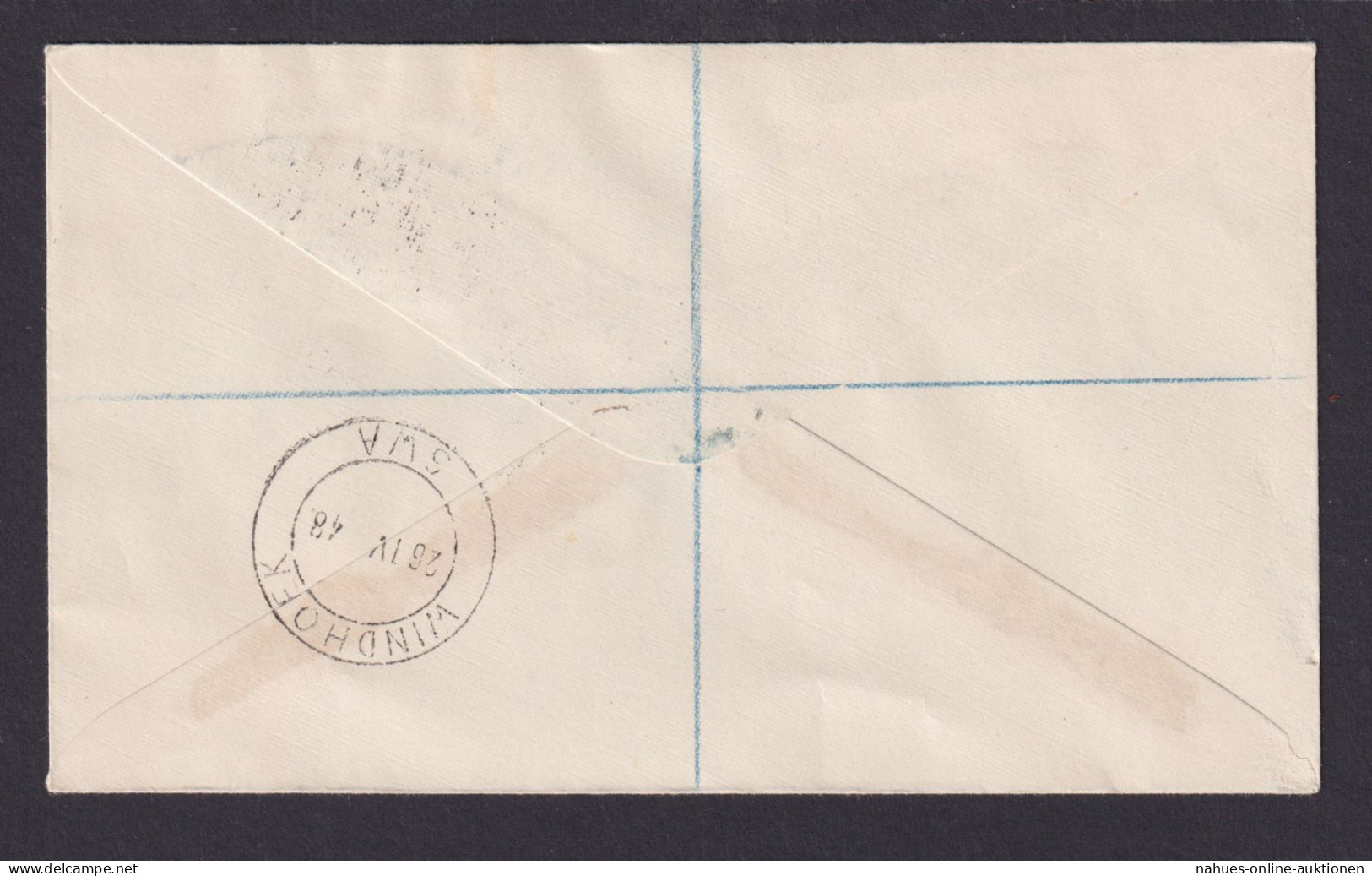 Südafrika Brief Silberhochzeit George VI + Elisabeth Viol. L1 Windhoek 1948 - Storia Postale