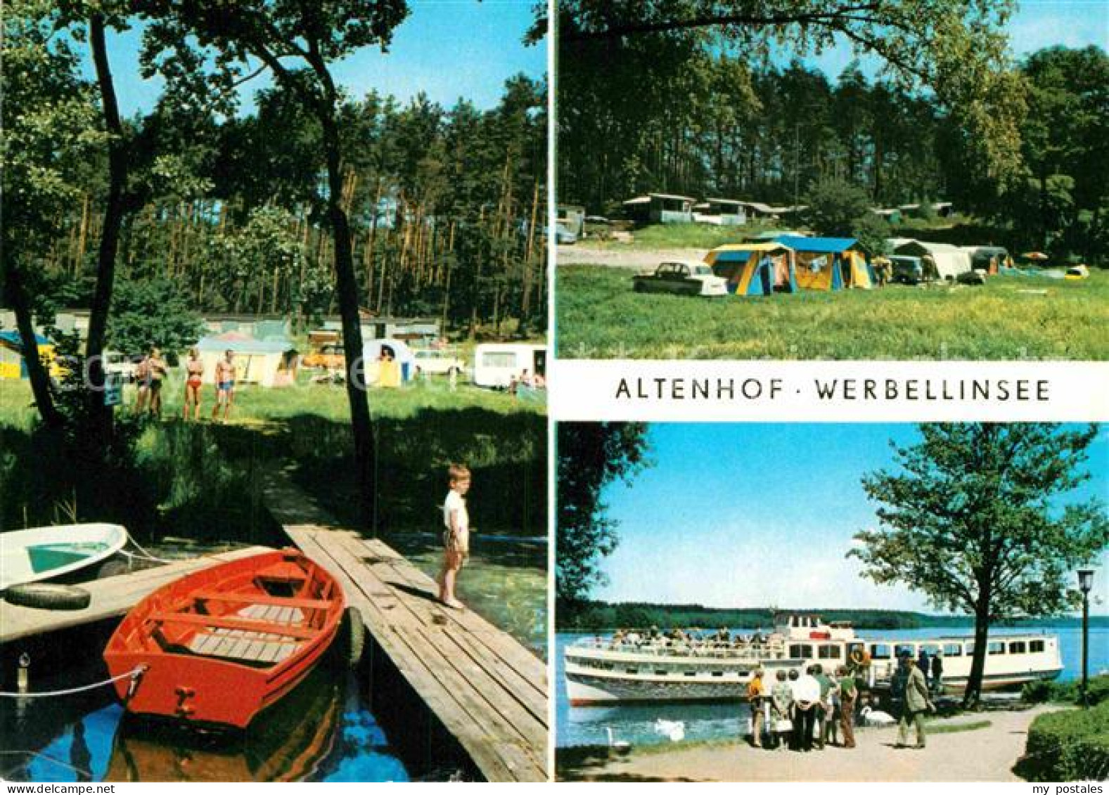 72904521 Altenhof Werbellinsee Campingplatz Bootsanleger Ausflugsdampfer Ruderbo - Finowfurt