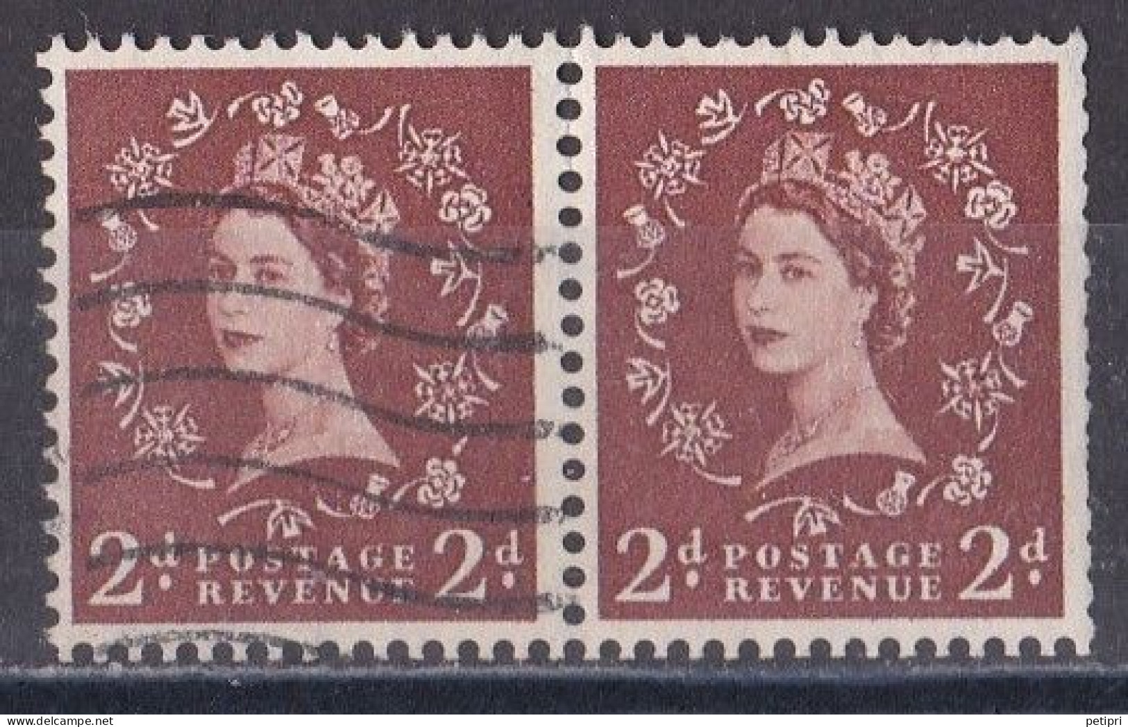 Grande Bretagne - 1952 - 1971 -  Elisabeth II -  Y&T N °  265  Paire  Oblitérée - Used Stamps