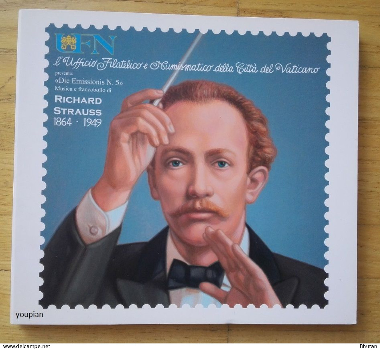 Vatican 2014, 150th Birth Anniversary Of Richard Strauss, CD With MNH Stamps Set - Nuevos