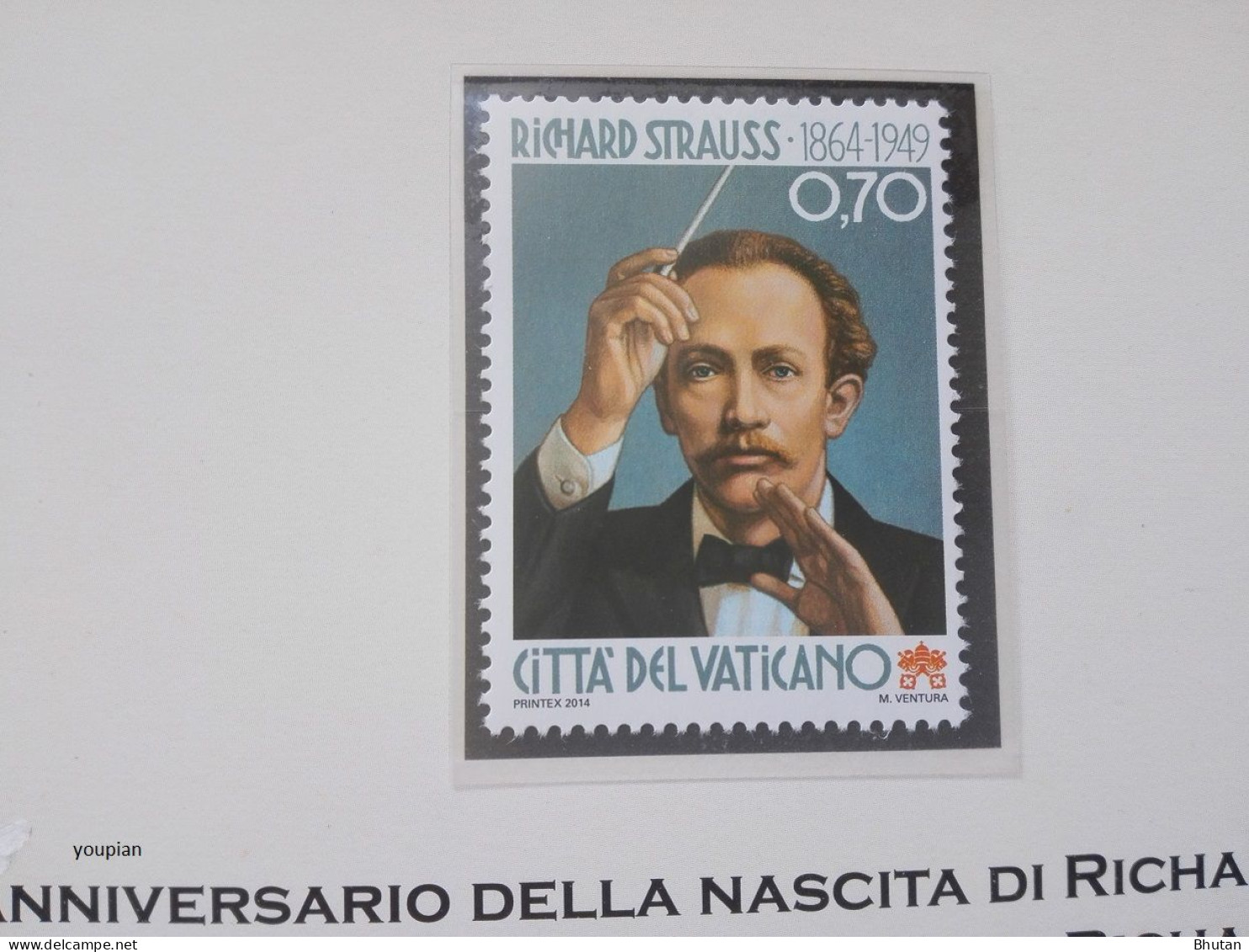 Vatican 2014, 150th Birth Anniversary Of Richard Strauss, CD With MNH Stamps Set - Unused Stamps