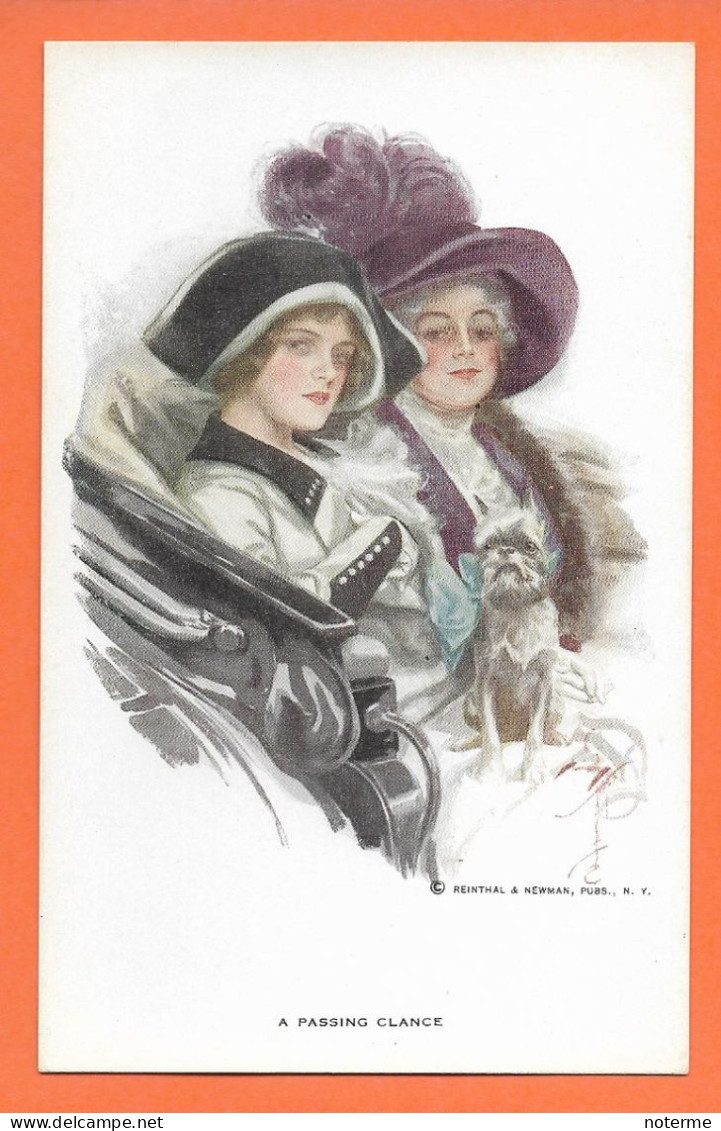 Harrison Fisher - A  Passing Clance - Femmes - Chapeaux - Chiens - Fisher, Harrison