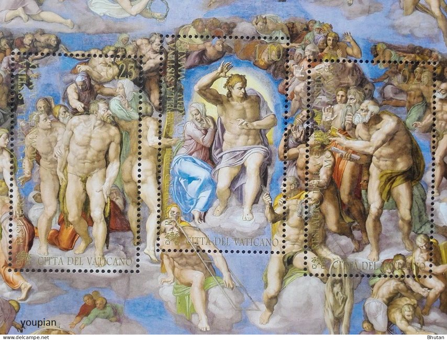 Vatican 2019, 25th Anniversary Of Sistine Chapel Restauration, MNH S/S - Ongebruikt