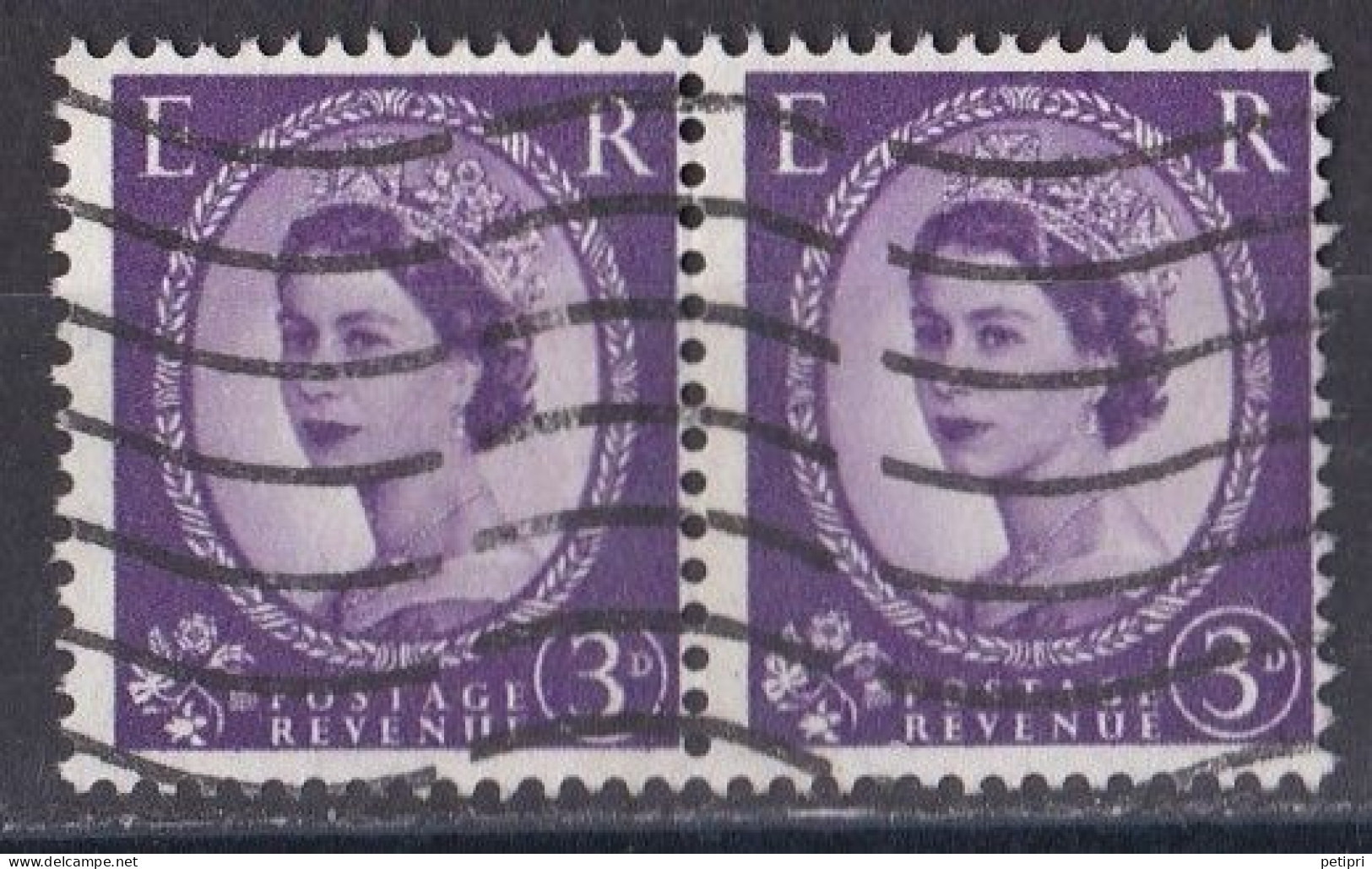 Grande Bretagne - 1952 - 1971 -  Elisabeth II -  Y&T N °  267  Paire  Oblitérée - Usados