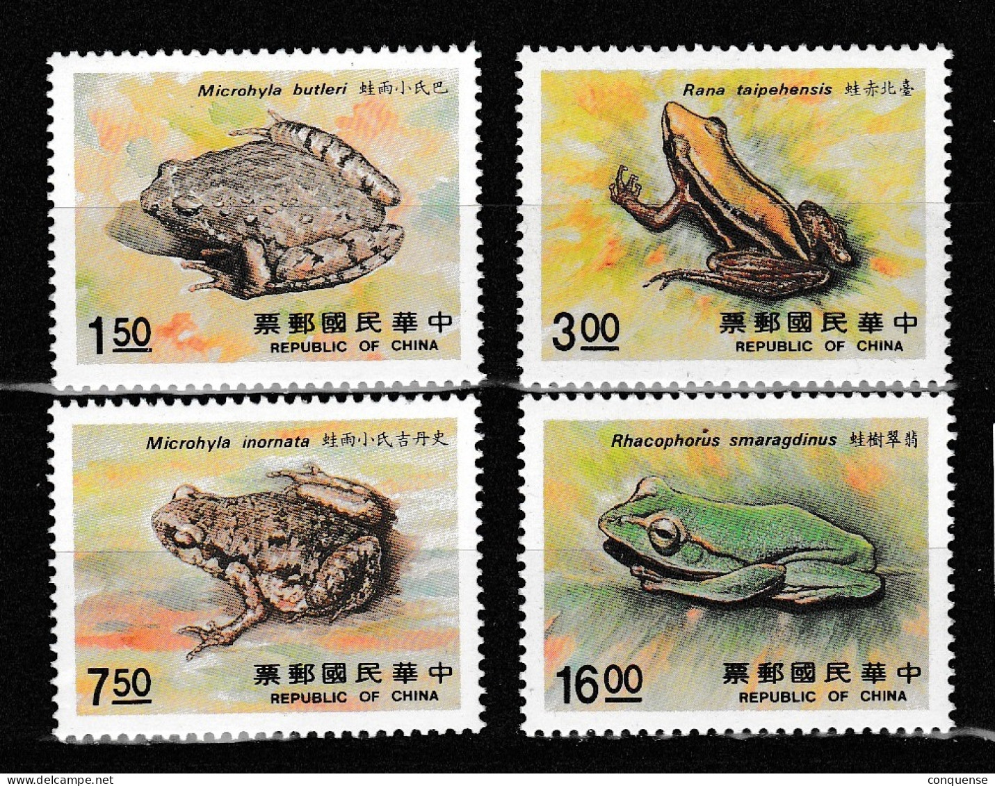 CHINA  1988  **  MNH  YVERT   1751\54  RANAS  BUENAS - Rane