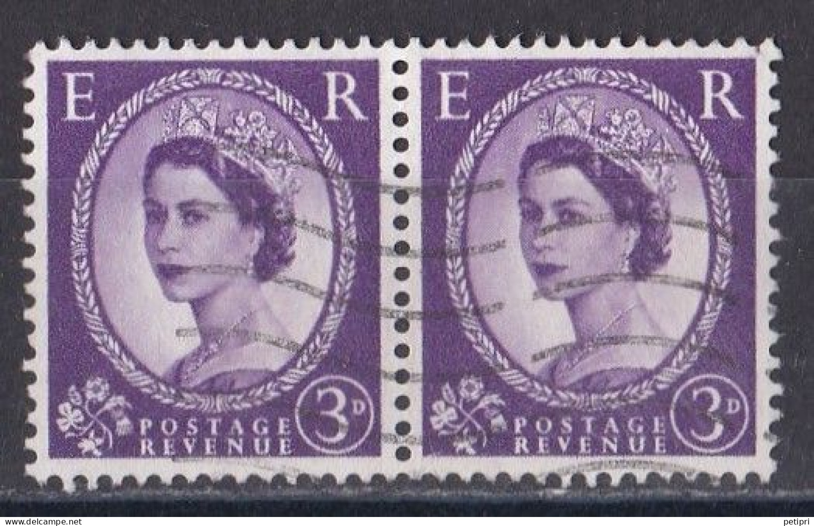 Grande Bretagne - 1952 - 1971 -  Elisabeth II -  Y&T N °  267  Paire  Oblitérée - Usados