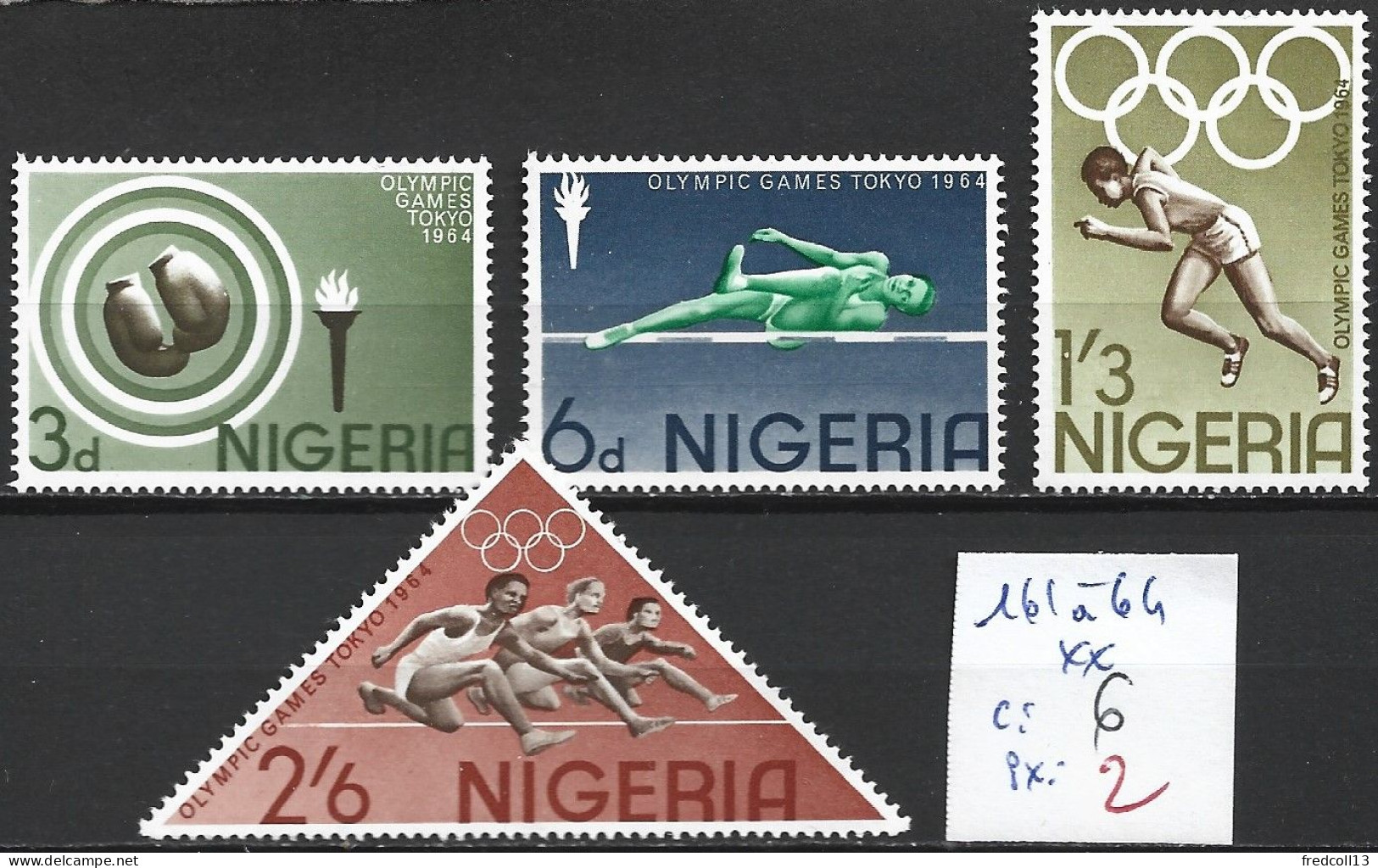 NIGERIA 161 à 64 ** Côte 6 € - Ete 1964: Tokyo