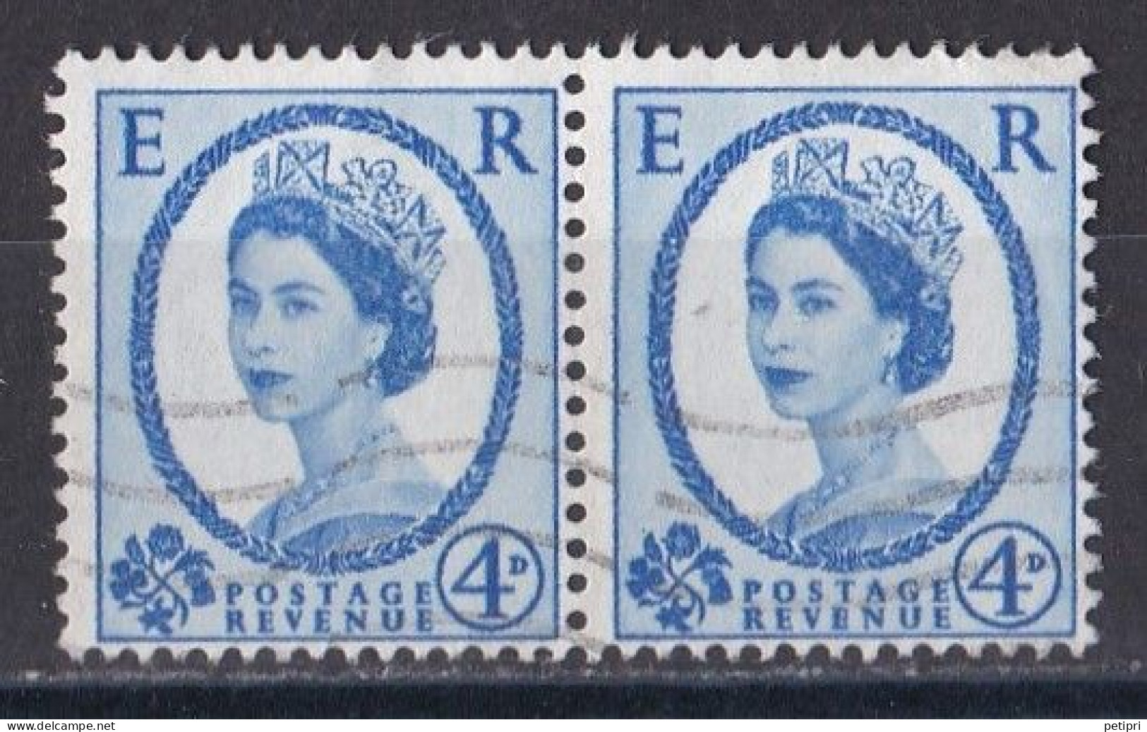 Grande Bretagne - 1952 - 1971 -  Elisabeth II -  Y&T N °  268  Paire  Oblitérée - Used Stamps