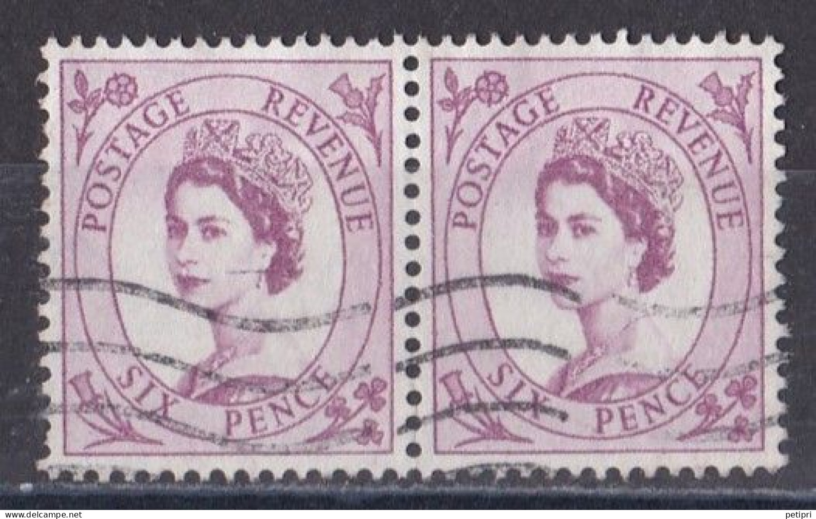 Grande Bretagne - 1952 - 1971 -  Elisabeth II -  Y&T N °  270  Paire  Oblitérée - Usados