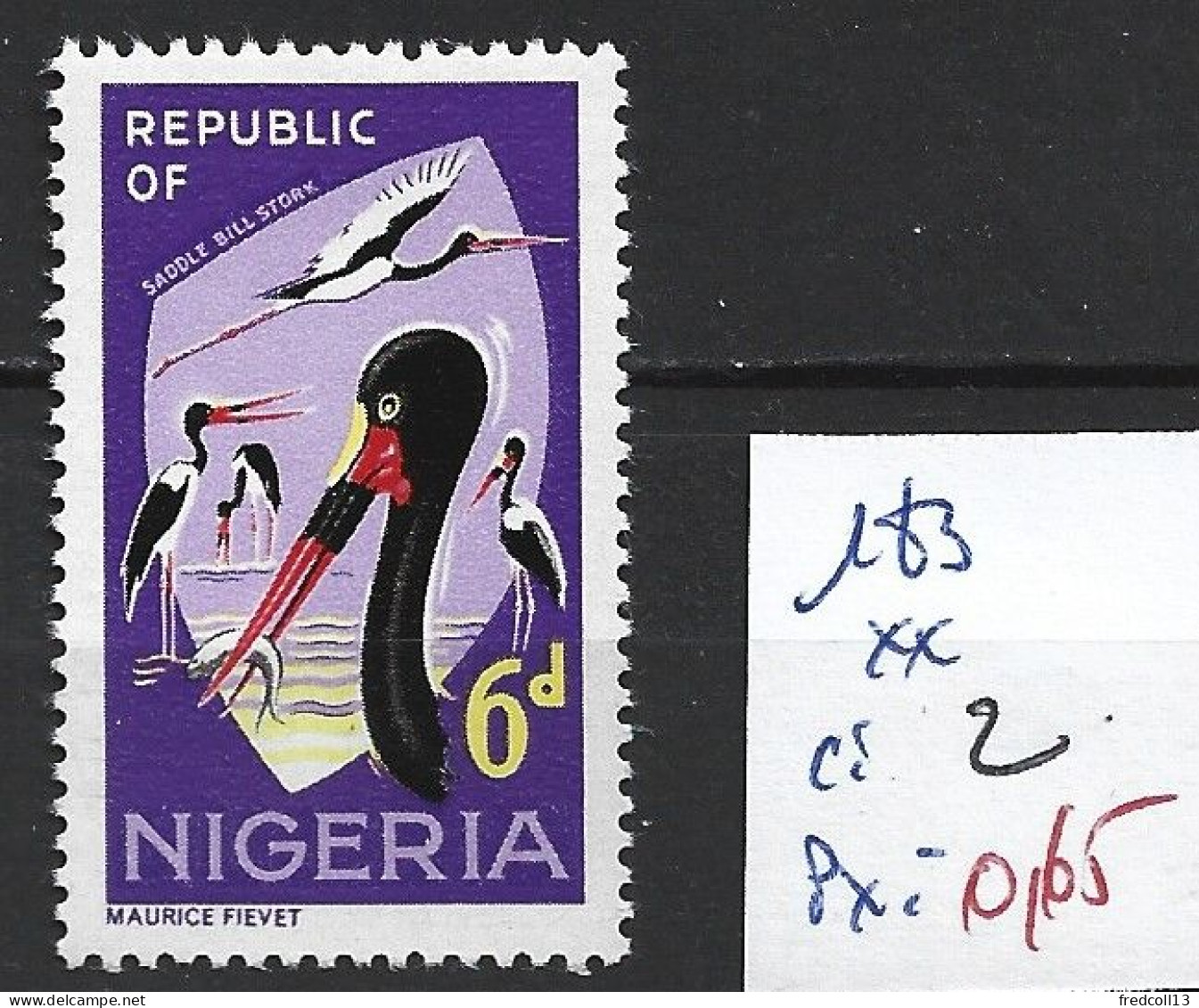 NIGERIA 183 ** Côte 2 € - Gru & Uccelli Trampolieri