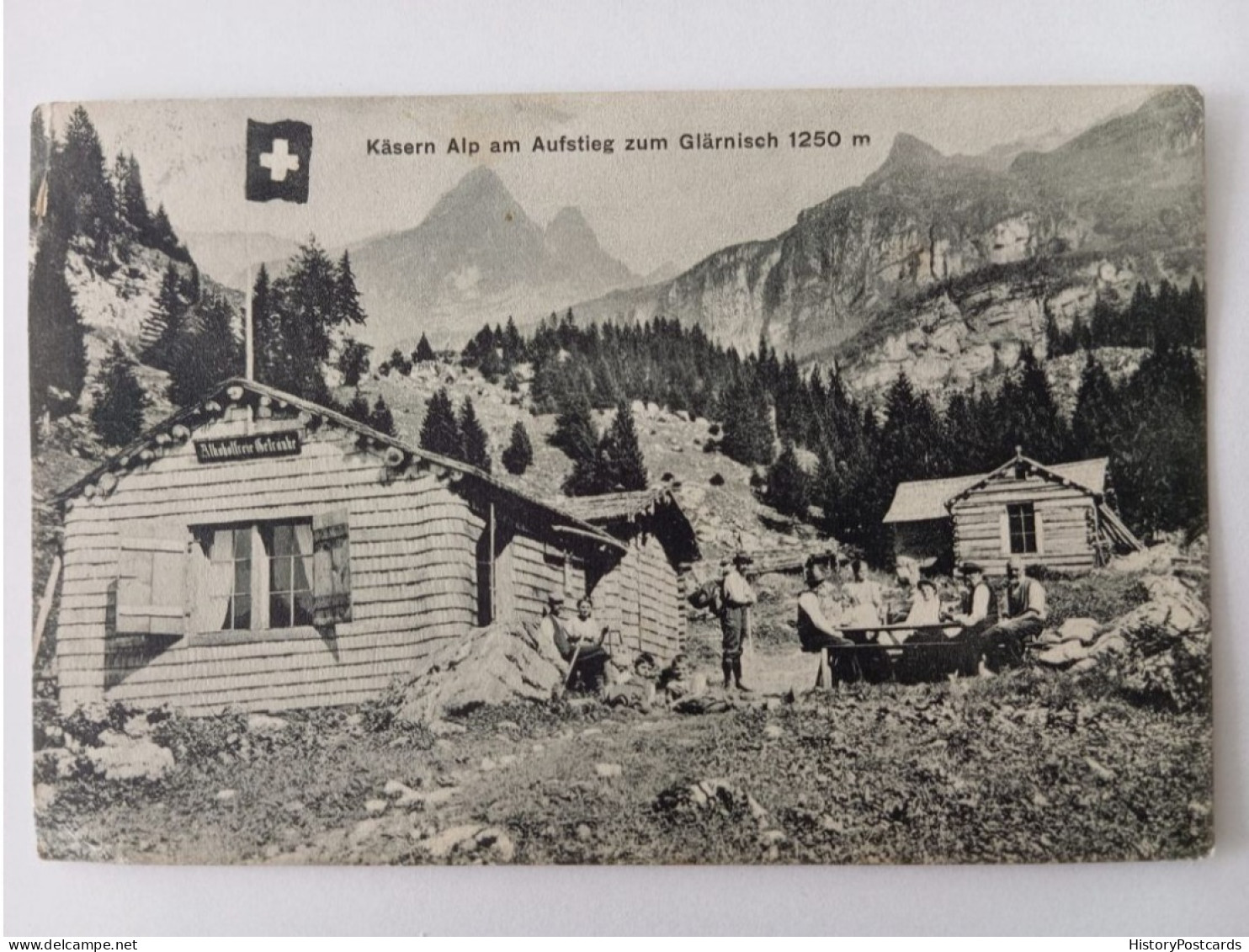Käsern Alp Am Aufstieg Zum Glärnisch, Glarus, 1916 - Glaris Sud