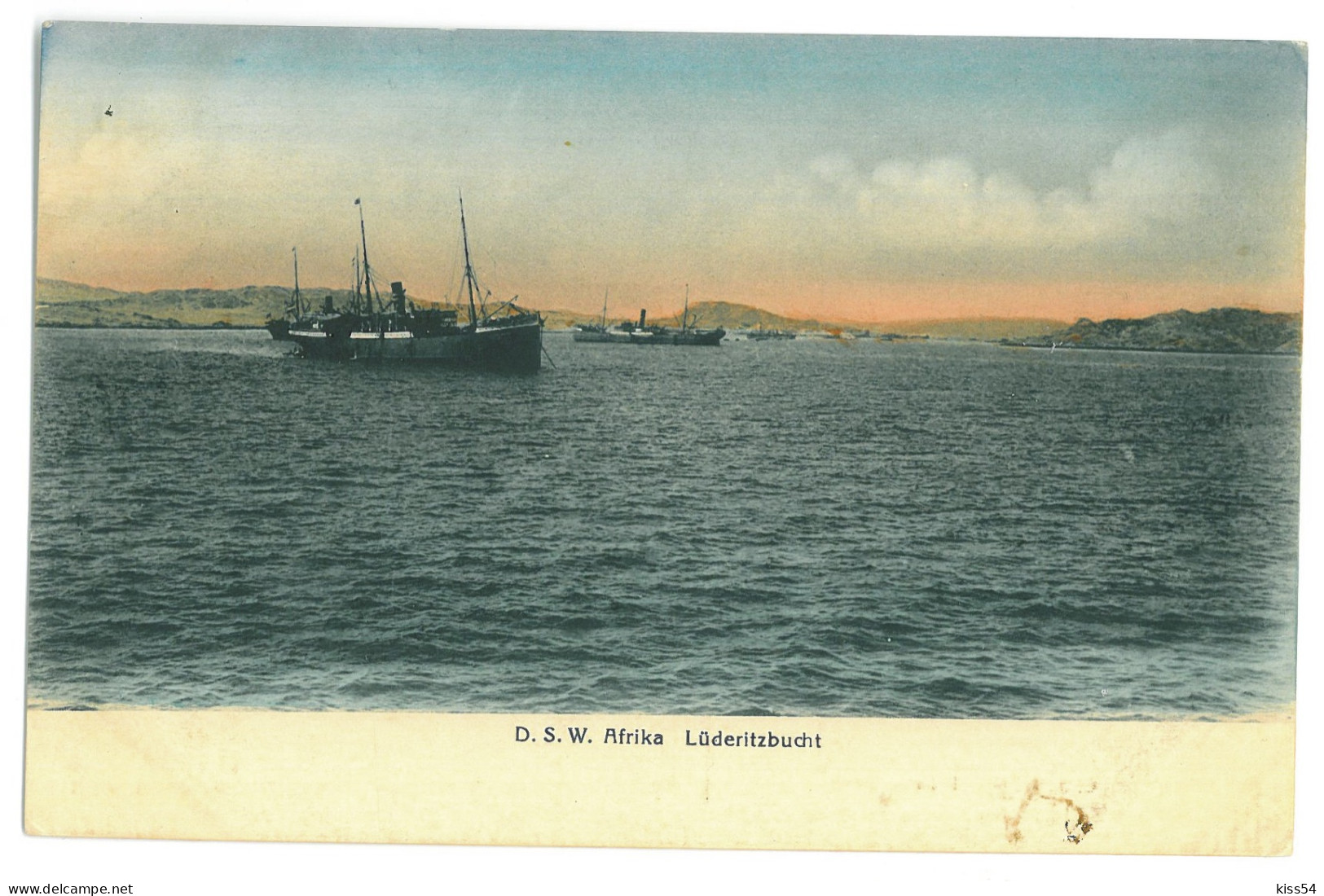 NAM 9 - 23696 LUDERITZ, Ships, Harbor, Panorama, D.S.W. Afrika, Namibia - Old Postcard - Unused - Namibië