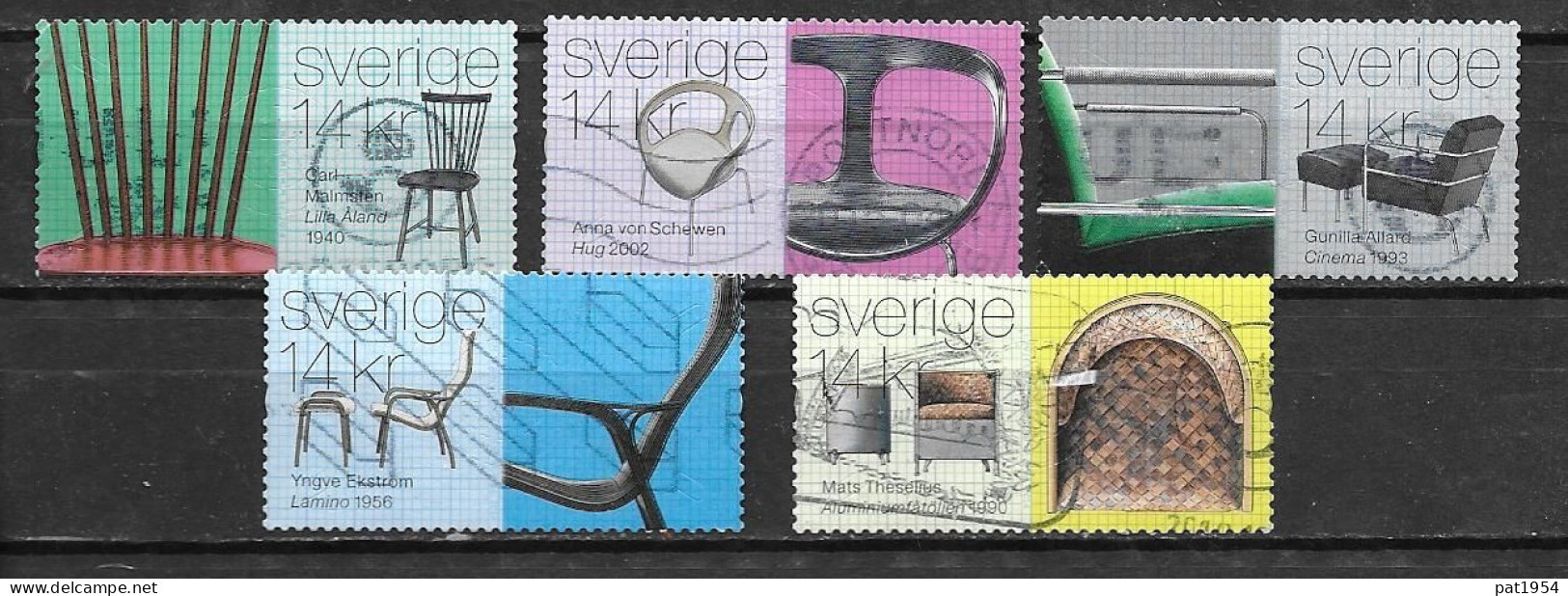Suède 2014 N°2981/2985 Oblitérés Design - Oblitérés