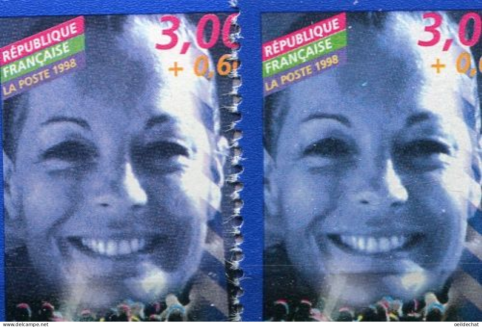 26289 FRANCE N°3187** 3F+60c. Romy Schneider : Violet Au Lieu De Bleu + Normal (non Inclus)  1998  TB - Neufs