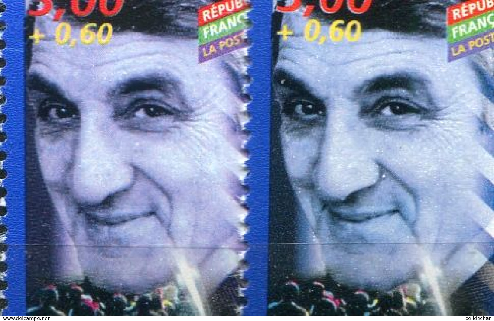 26287 FRANCE N°3192** 3F+60c. Lino Ventura : Violet Au Lieu De Bleu + Normal (non Inclus)  1998  TB - Neufs