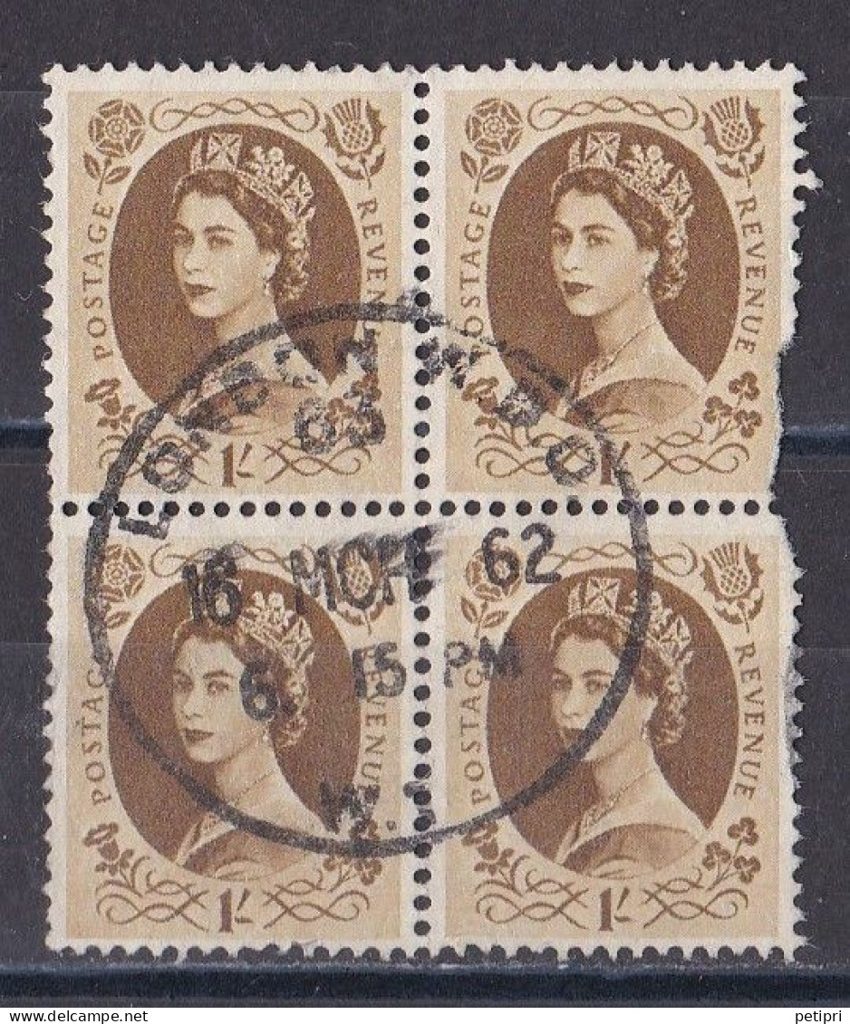 Grande Bretagne - 1952 - 1971 -  Elisabeth II -  Y&T N °  276  Bloc De 4  Oblitérés - Used Stamps