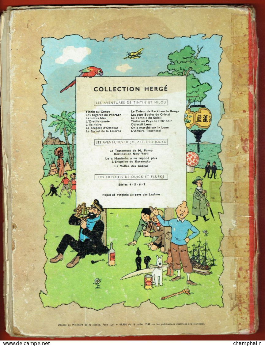 Hergé - Les Aventures De Tintin - L'Oreille Cassée - Ed Casterman - Réf. Série B 20bis (1957) - Voir état & Description - Tintin